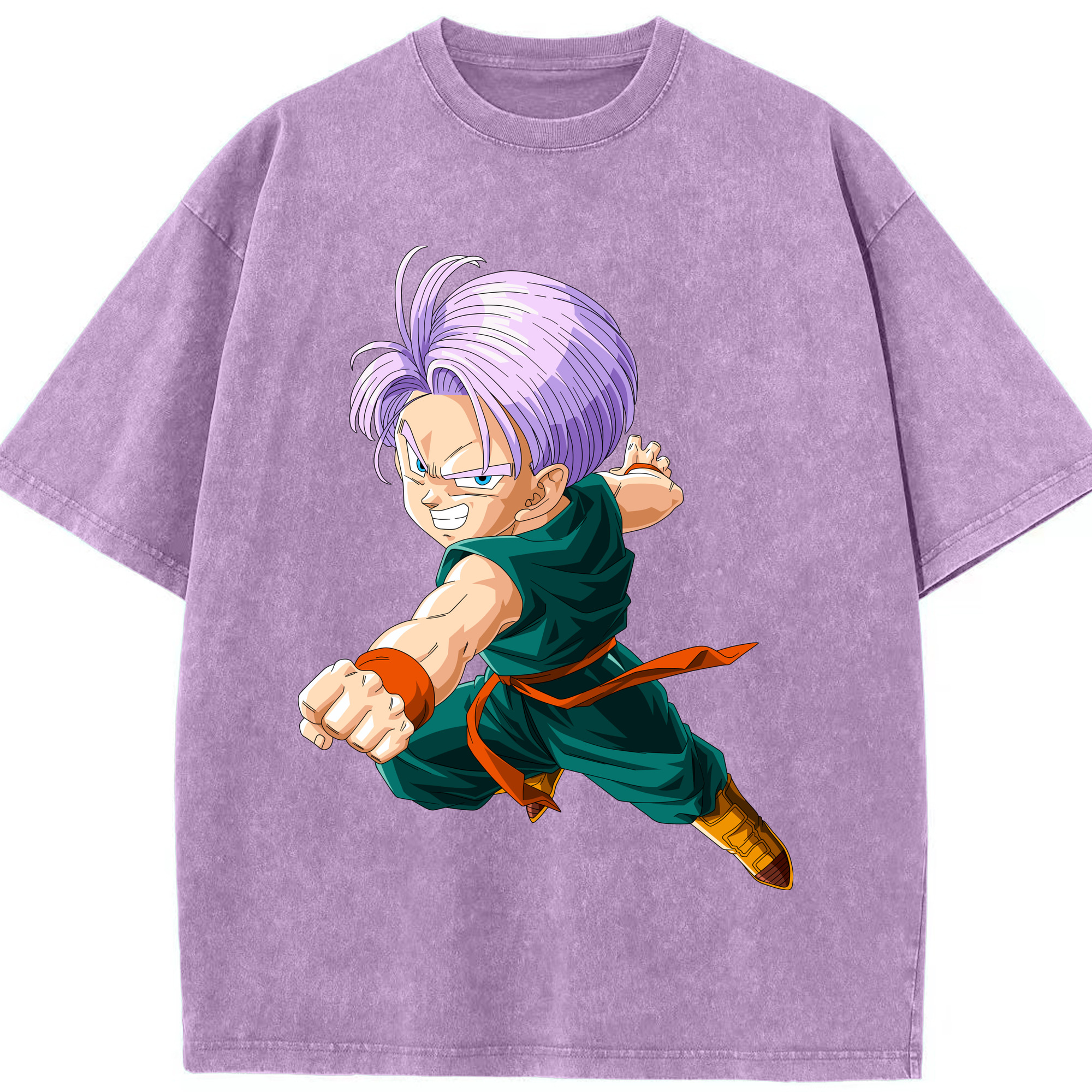 （画像用） ドラゴンボール トランクス（Torankusu）DRAGON BALL Trunks 綿100% ヴィンテージ風 半袖Tシャツ（フロントプリント）