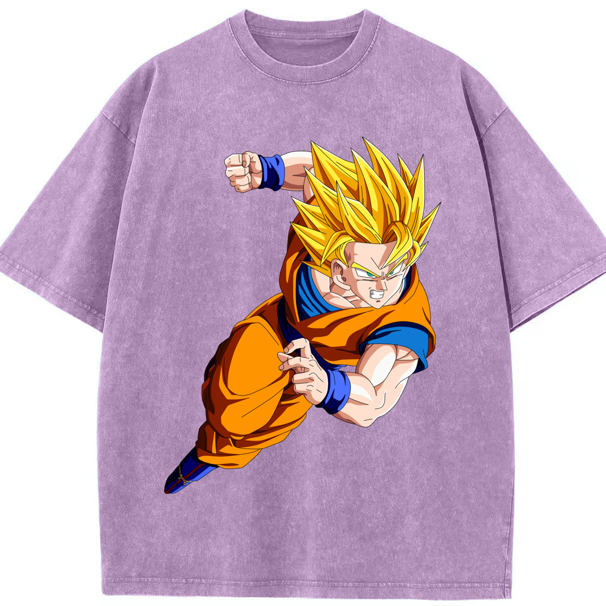 （画像用） ドラゴンボール 孫悟空（そん ごくう）Son Goku カカロット DRAGON BALL Kakarotto 綿100% ヴィンテージ風 半袖Tシャツ（フロントプリント）