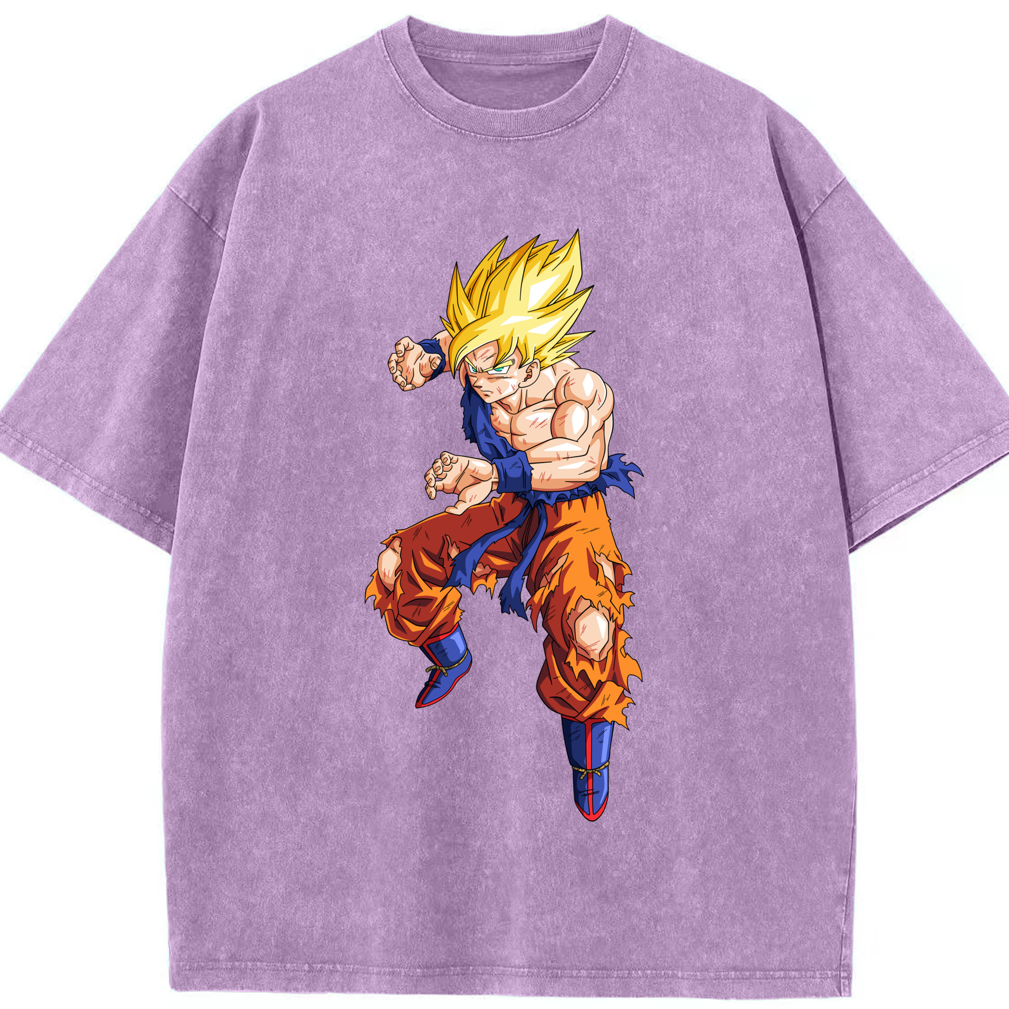 （画像用） ドラゴンボール 孫悟空（そん ごくう）Son Goku カカロット DRAGON BALL Kakarotto 綿100% ヴィンテージ風 半袖Tシャツ（フロントプリント）