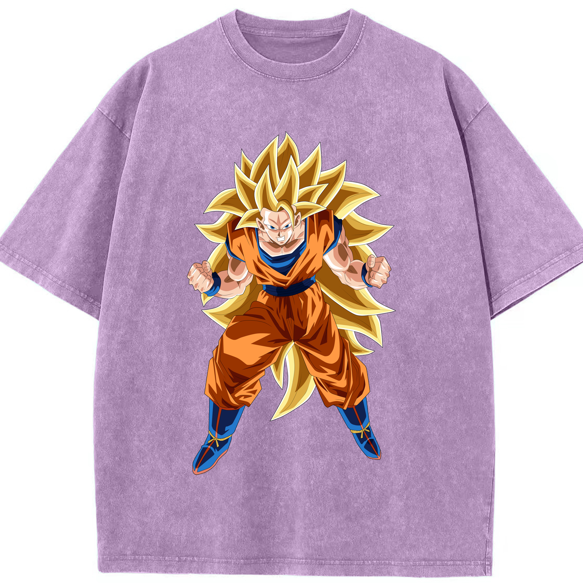 （画像用） ドラゴンボール 孫悟空（そん ごくう）Son Goku カカロット DRAGON BALL Kakarotto 綿100% ヴィンテージ風 半袖Tシャツ（フロントプリント）