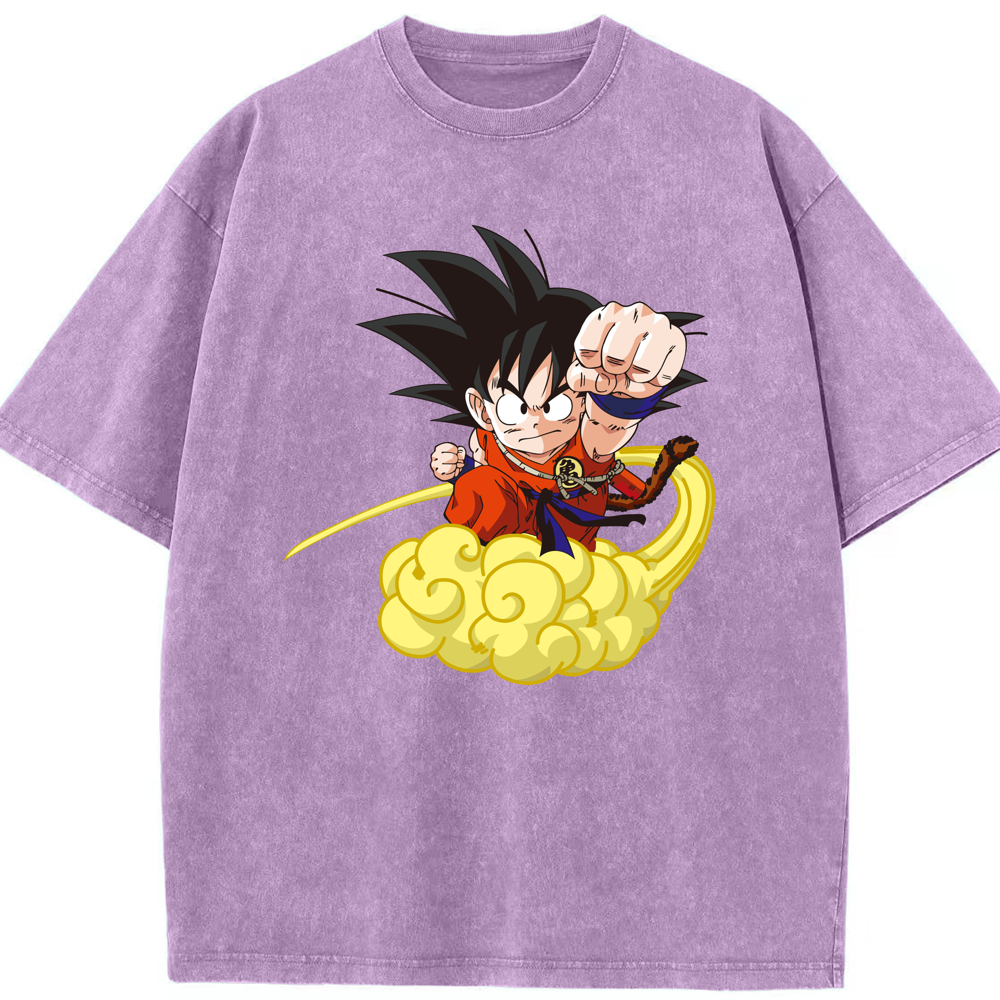（画像用） ドラゴンボール 孫悟空（そん ごくう）Son Goku カカロット DRAGON BALL Kakarotto 綿100% ヴィンテージ風 半袖Tシャツ（フロントプリント）