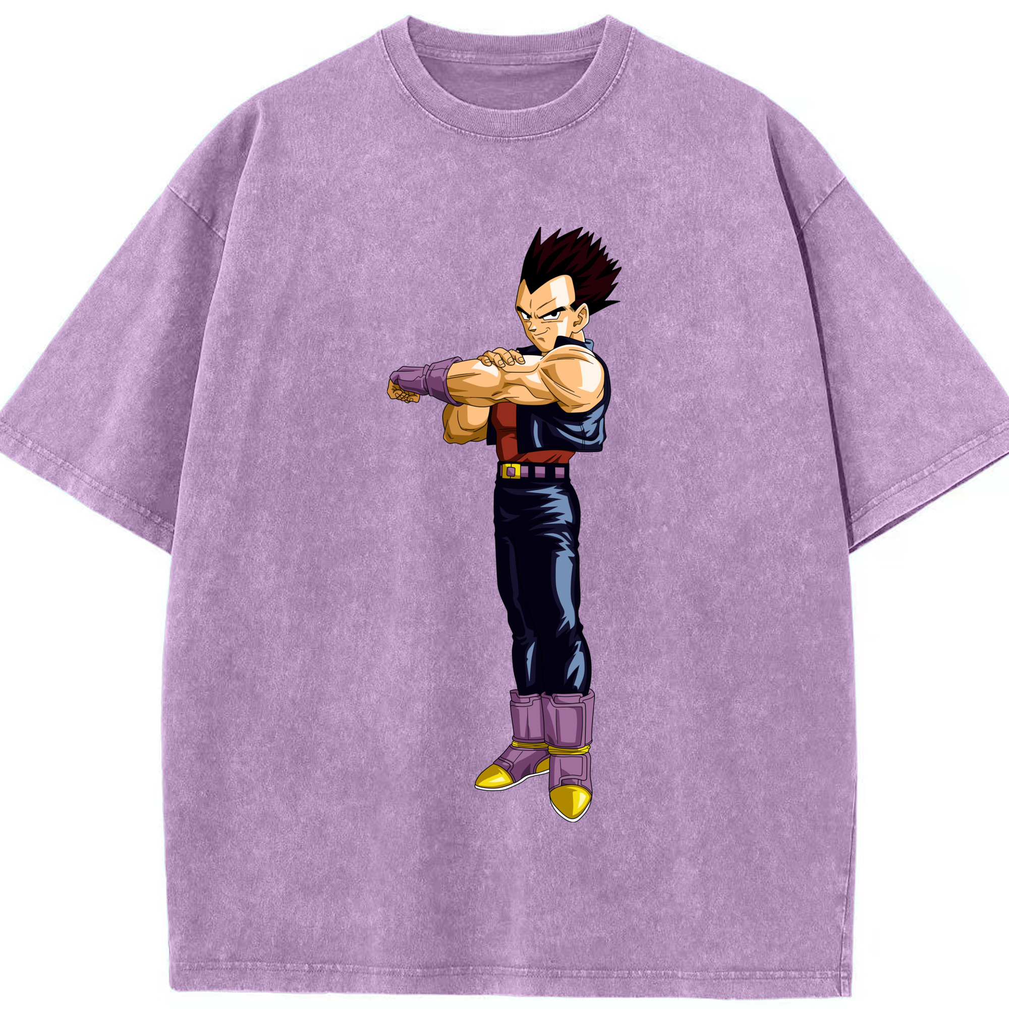 （画像用） ドラゴンボール ベジータ四世（Bejīta Yonsei）DRAGON BALL Vegeta IV 綿100% ヴィンテージ風 半袖Tシャツ（フロントプリント）