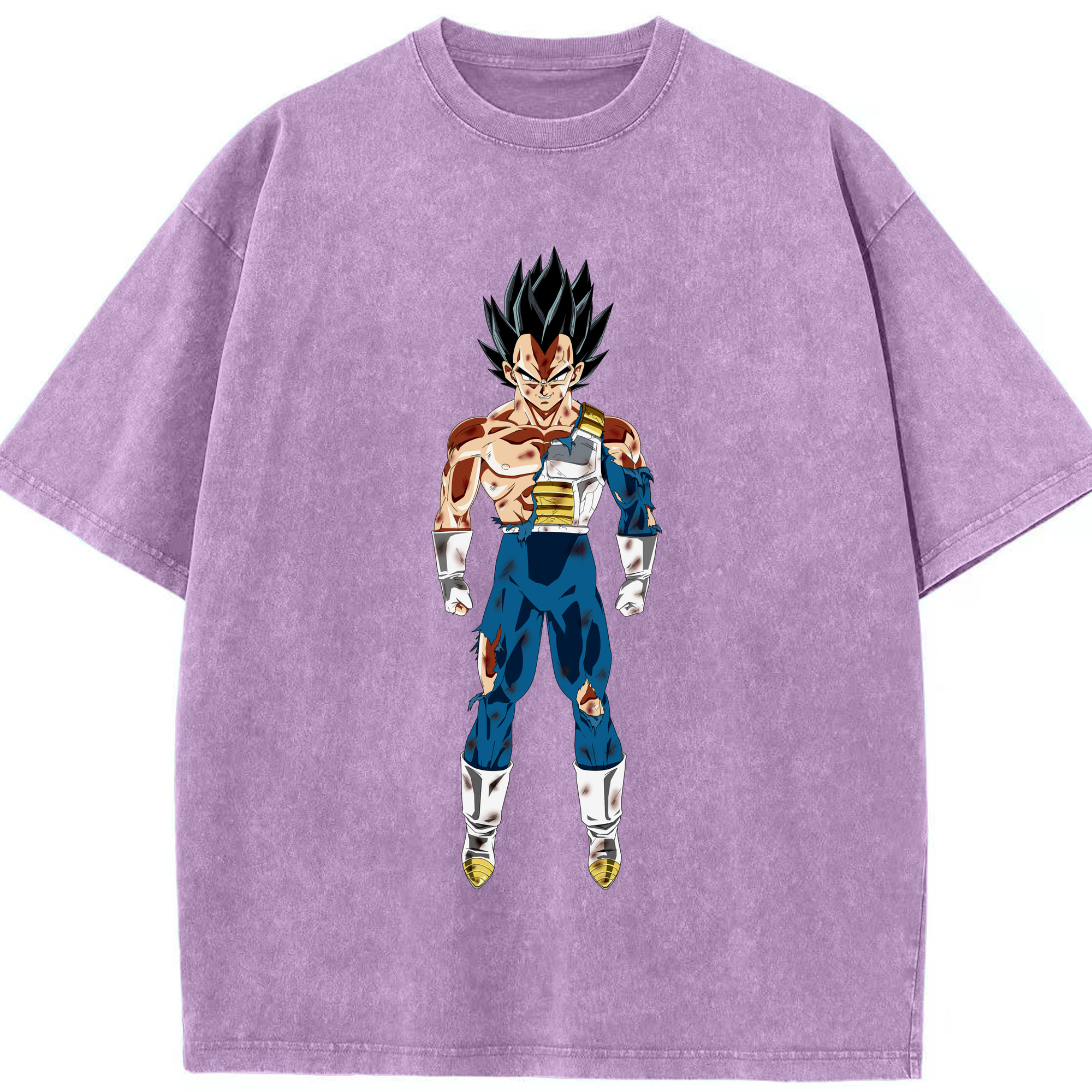 （画像用） ドラゴンボール ベジータ四世（Bejīta Yonsei）DRAGON BALL Vegeta IV 綿100% ヴィンテージ風 半袖Tシャツ（フロントプリント）