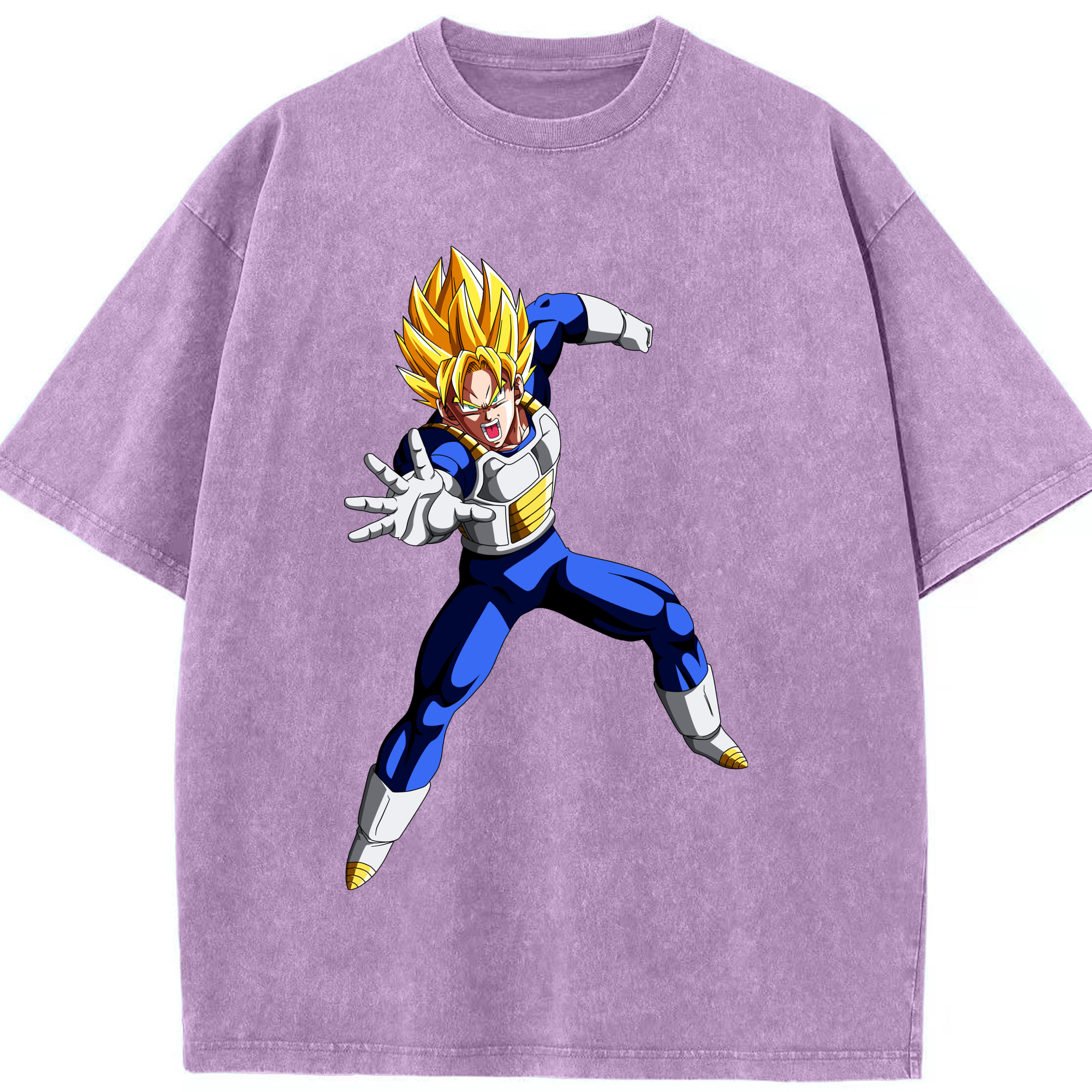 （画像用） ドラゴンボール ベジータ四世（Bejīta Yonsei）DRAGON BALL Vegeta IV 綿100% ヴィンテージ風 半袖Tシャツ（フロントプリント）
