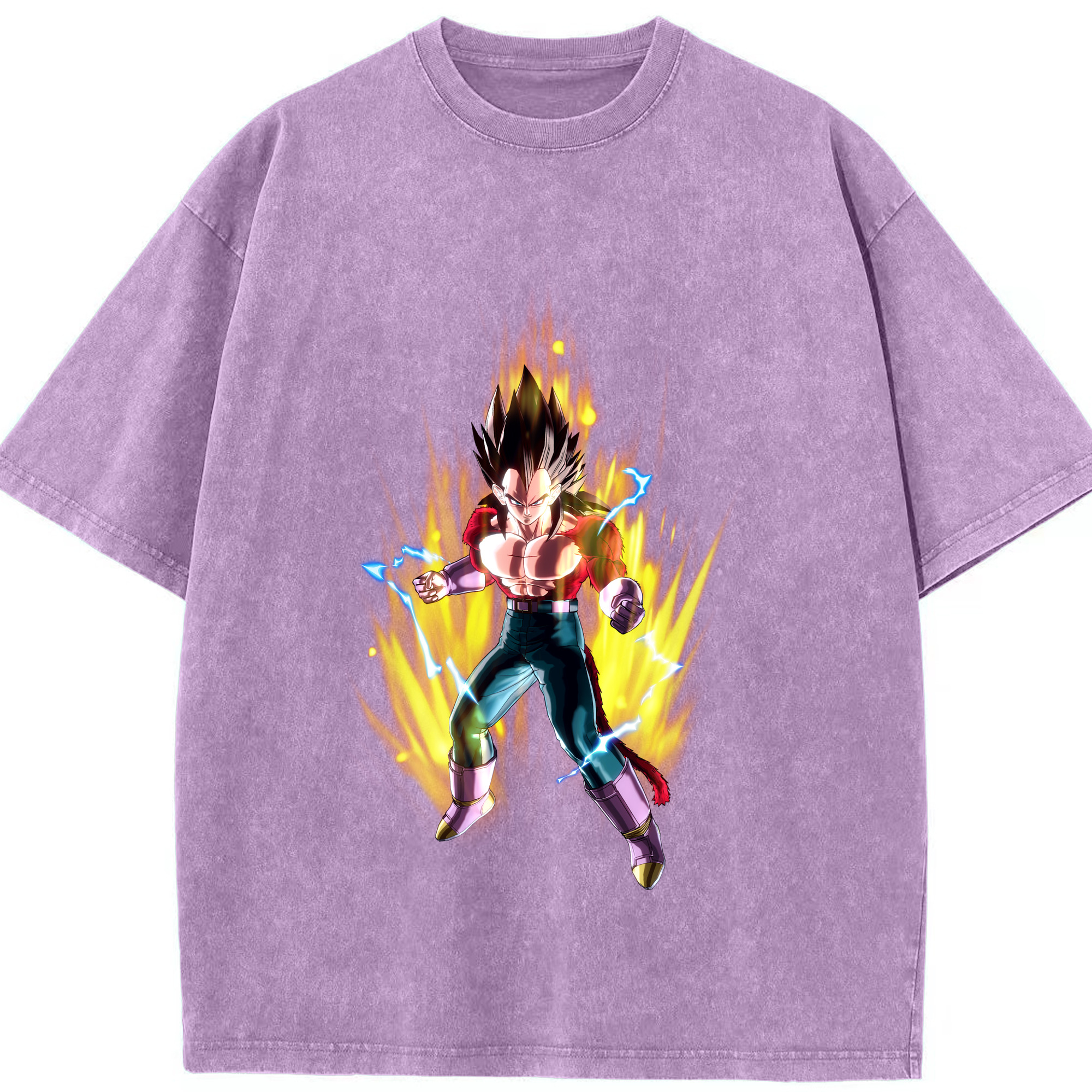 （画像用） ドラゴンボール ベジータ四世（Bejīta Yonsei）DRAGON BALL Vegeta IV 綿100% ヴィンテージ風 半袖Tシャツ（フロントプリント）