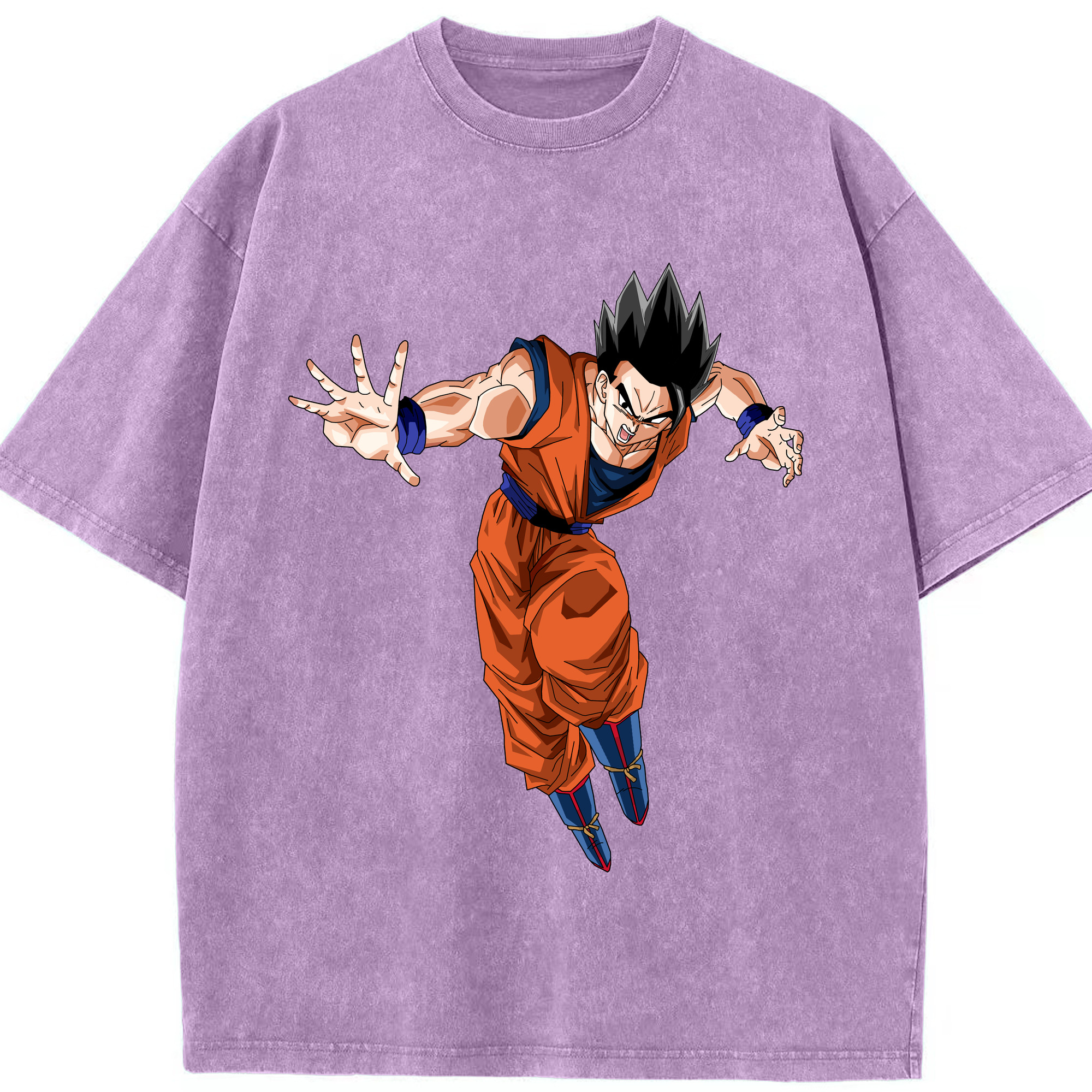（画像用） ドラゴンボール 孫 悟飯（そんごはん）DRAGON BALL Son Gohan 綿100% ヴィンテージ風 半袖Tシャツ（フロントプリント）
