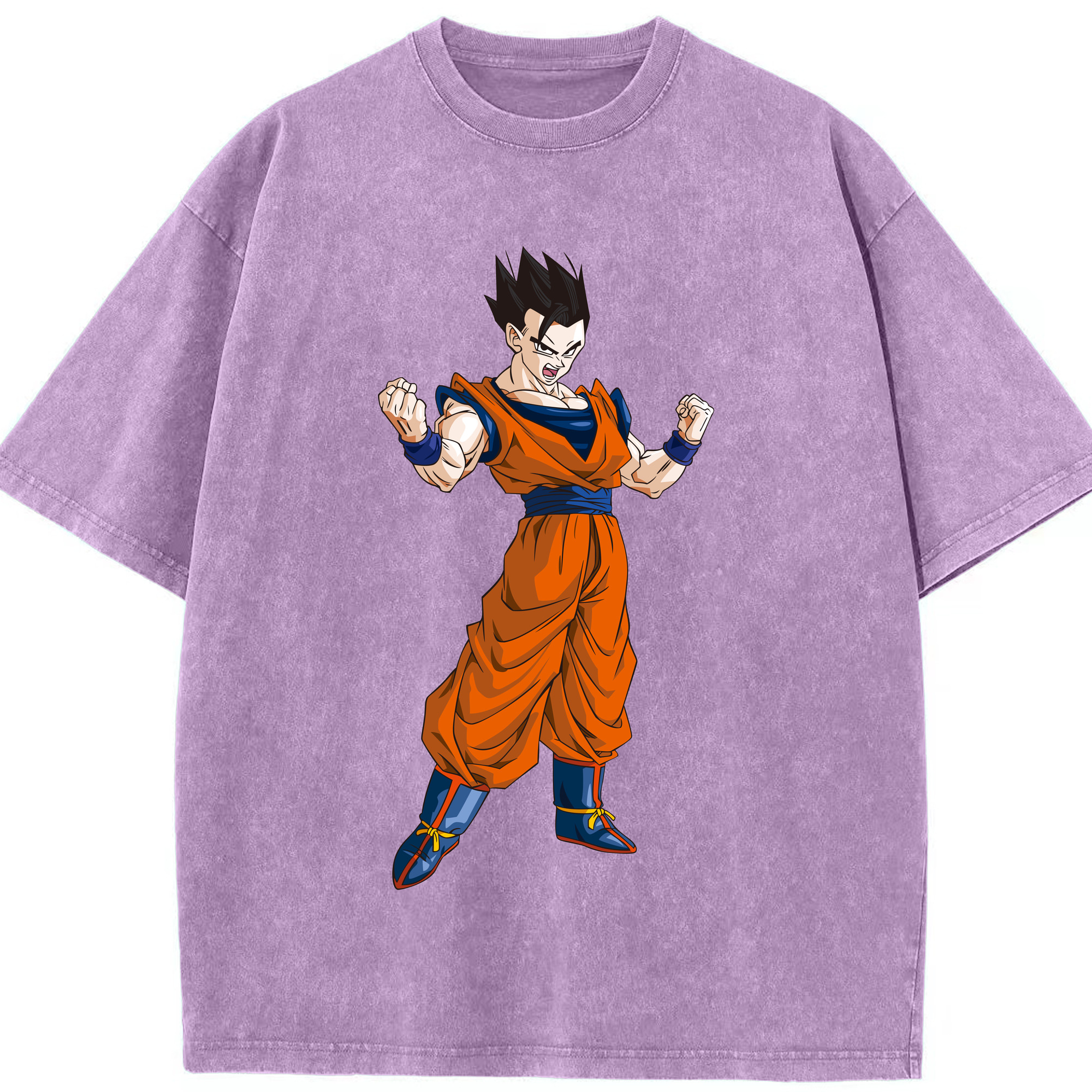 （画像用） ドラゴンボール 孫 悟飯（そんごはん）DRAGON BALL Son Gohan 綿100% ヴィンテージ風 半袖Tシャツ（フロントプリント）