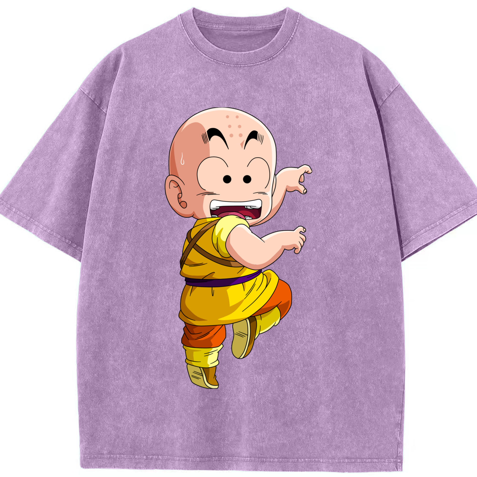 （画像用） ドラゴンボール クリリン DRAGON BALL krillin 綿100% ヴィンテージ風 半袖Tシャツ（フロントプリント）