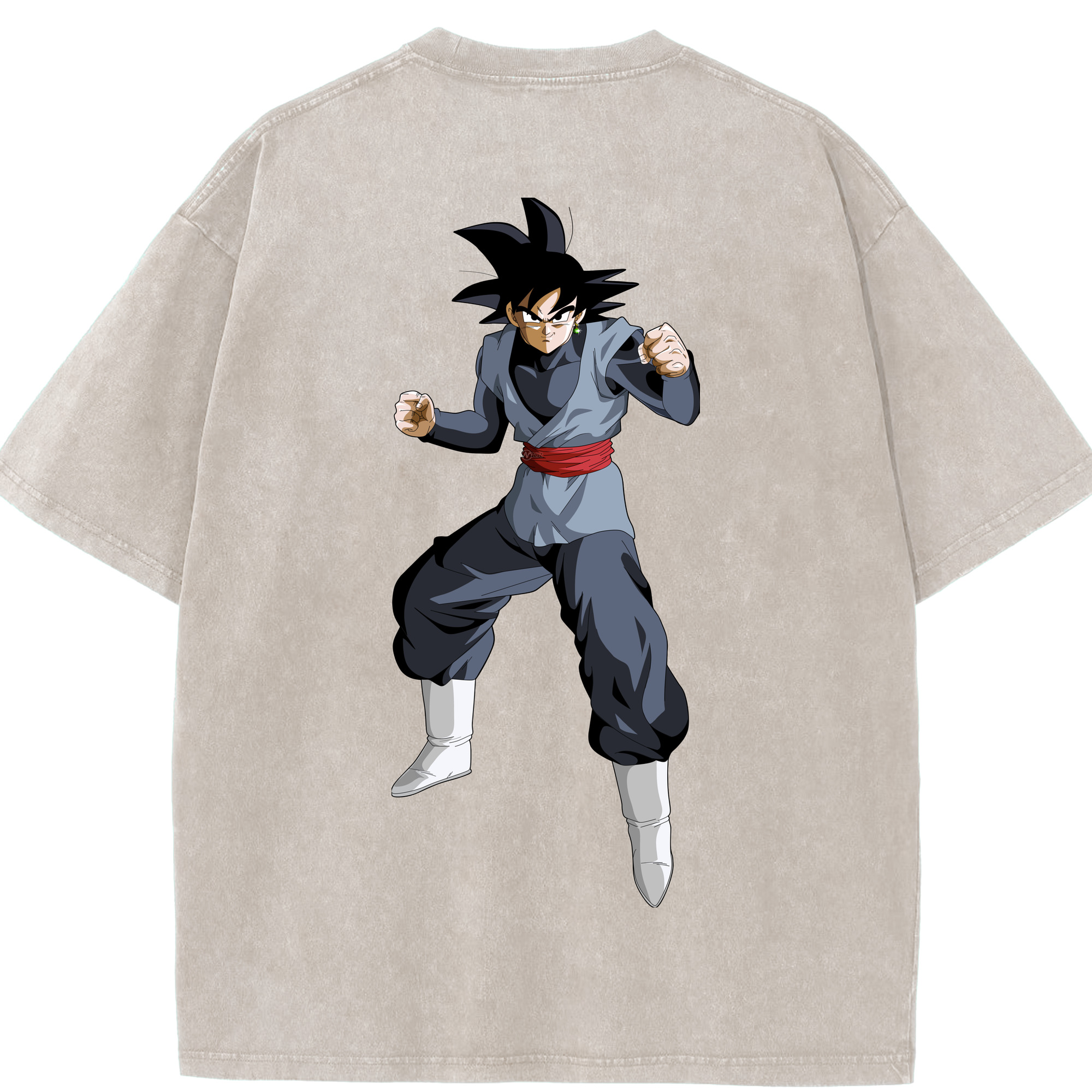 （画像用） ドラゴンボール ベジータ四世（Bejīta Yonsei）DRAGON BALL Vegeta IV 綿100% ヴィンテージ風 半袖Tシャツ（背面プリント）