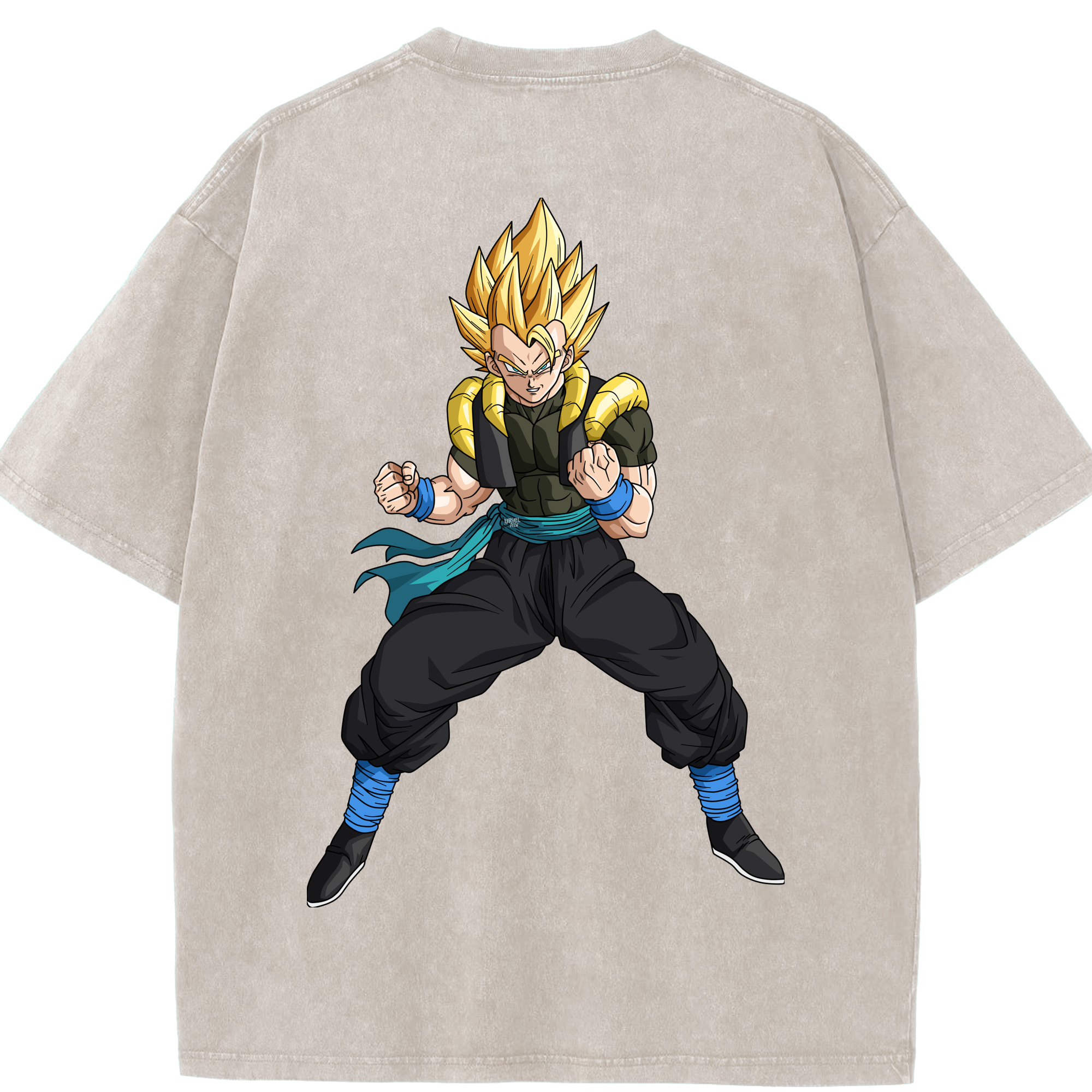 （画像用） ドラゴンボール ベジータ四世（Bejīta Yonsei）DRAGON BALL Vegeta IV 綿100% ヴィンテージ風 半袖Tシャツ（背面プリント）