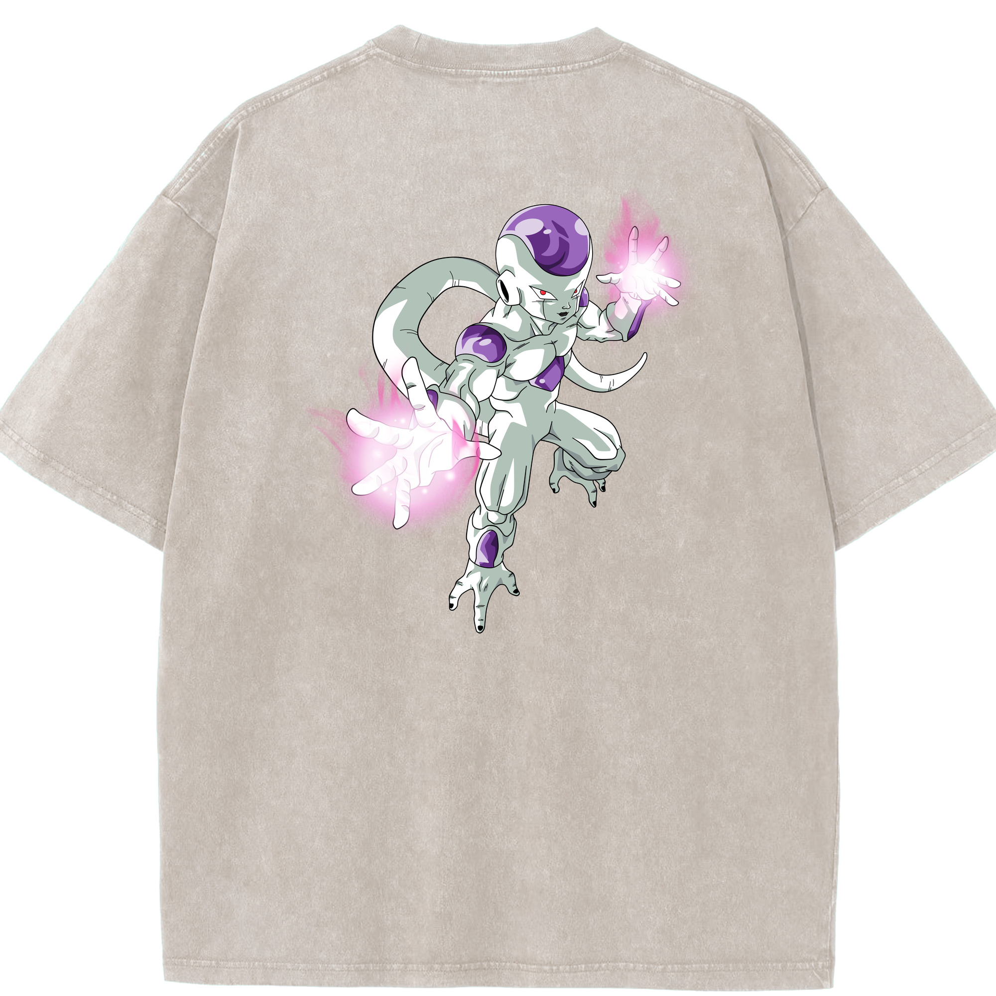 （画像用） ドラゴンボール フリーザ DRAGON BALL Frieza 綿100% ヴィンテージ風 半袖Tシャツ（背面プリント）