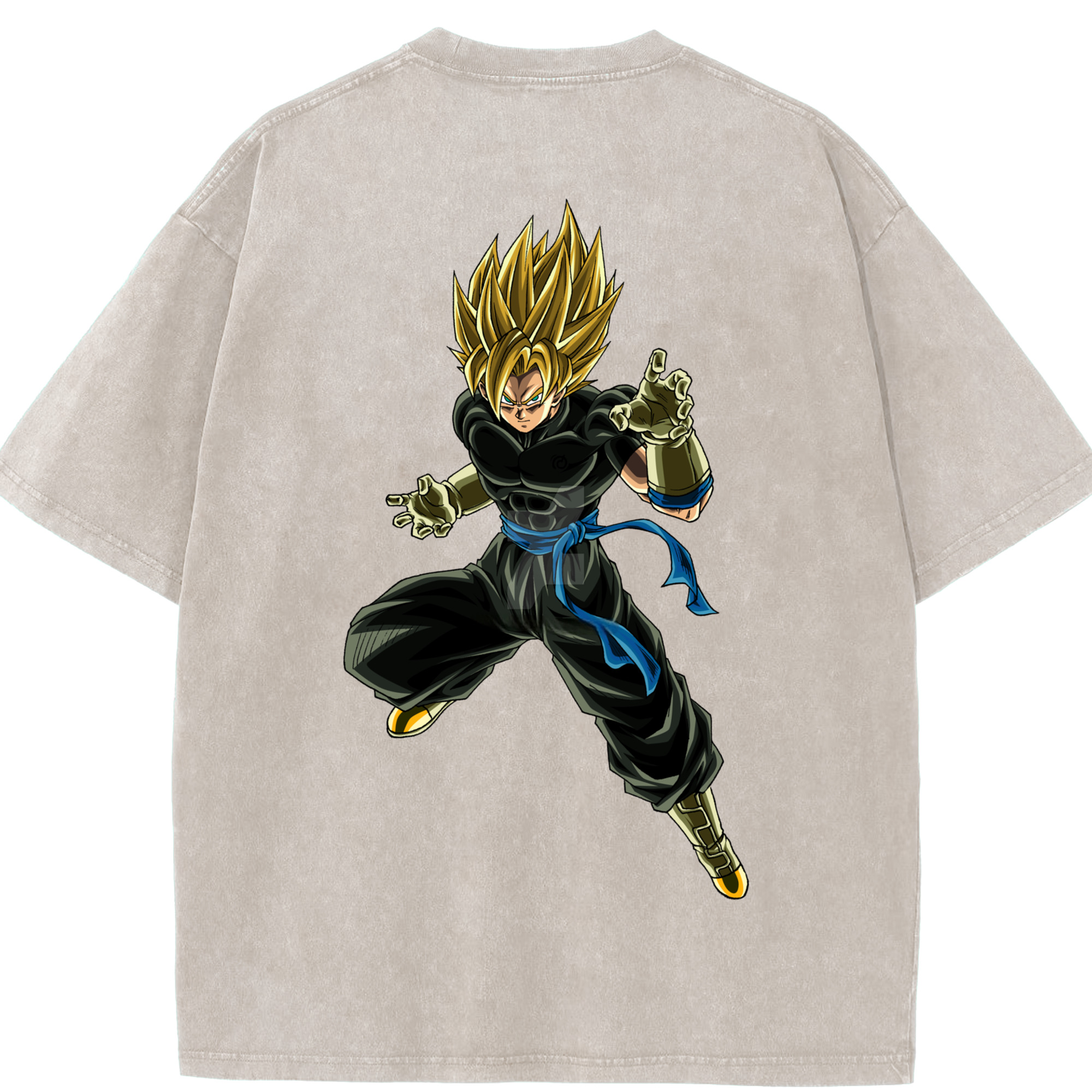 （画像用） ドラゴンボール ベジット DRAGON BALL Vegetto 綿100% ヴィンテージ風 半袖Tシャツ（背面プリント）