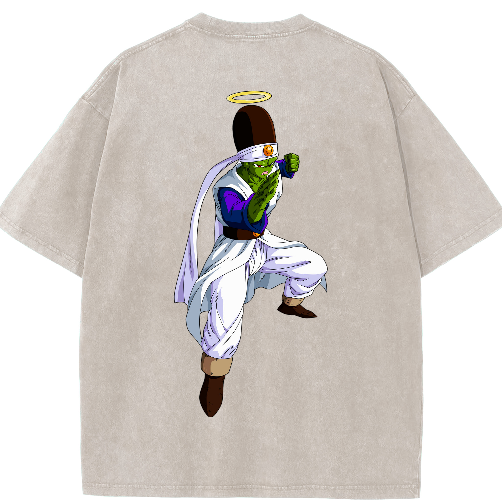 （画像用） ドラゴンボール パイクーハン DRAGON BALL Pikkon 綿100% ヴィンテージ風 半袖Tシャツ（背面プリント）