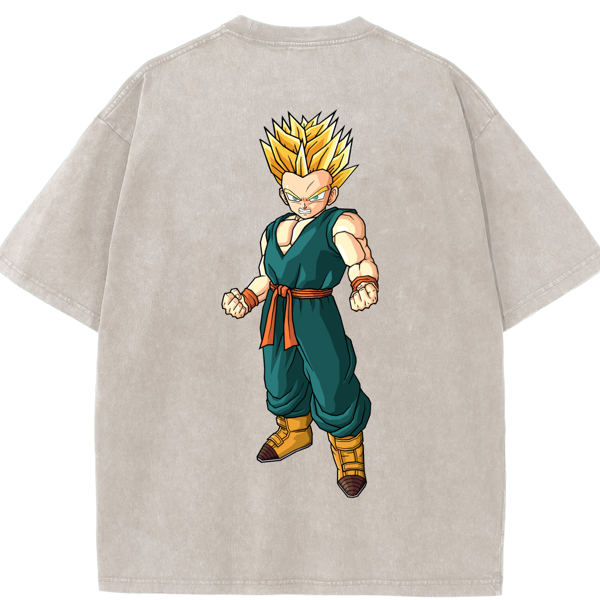 （画像用） ドラゴンボール DRAGON BALL 綿100% ヴィンテージ風 半袖Tシャツ（背面プリント）