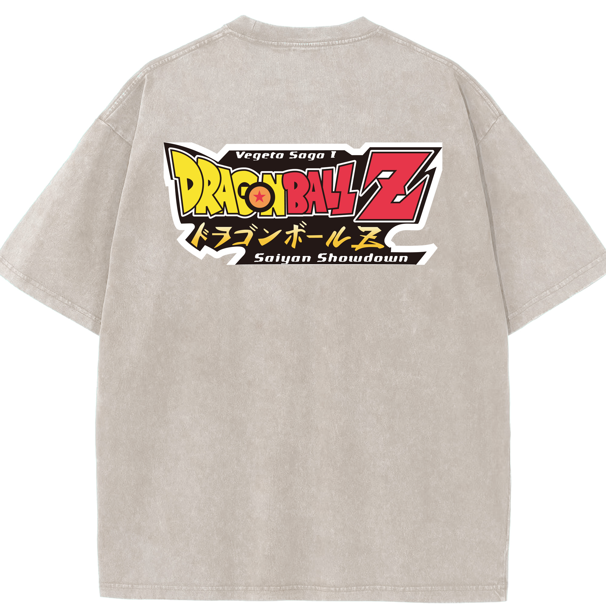 （画像用） ドラゴンボール DRAGON BALL 綿100% ヴィンテージ風 半袖Tシャツ（背面プリント）