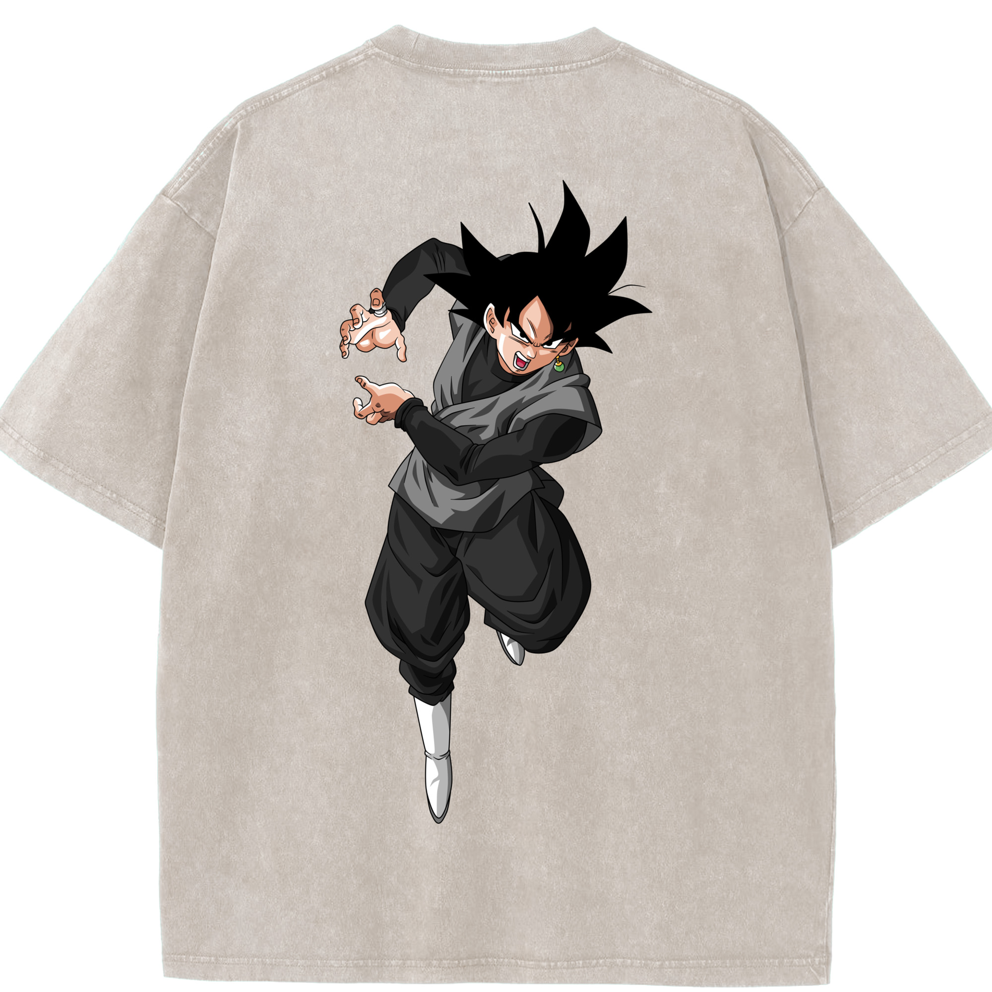（画像用） ドラゴンボール ベジータ四世（Bejīta Yonsei）DRAGON BALL Vegeta IV 綿100% ヴィンテージ風 半袖Tシャツ（背面プリント）