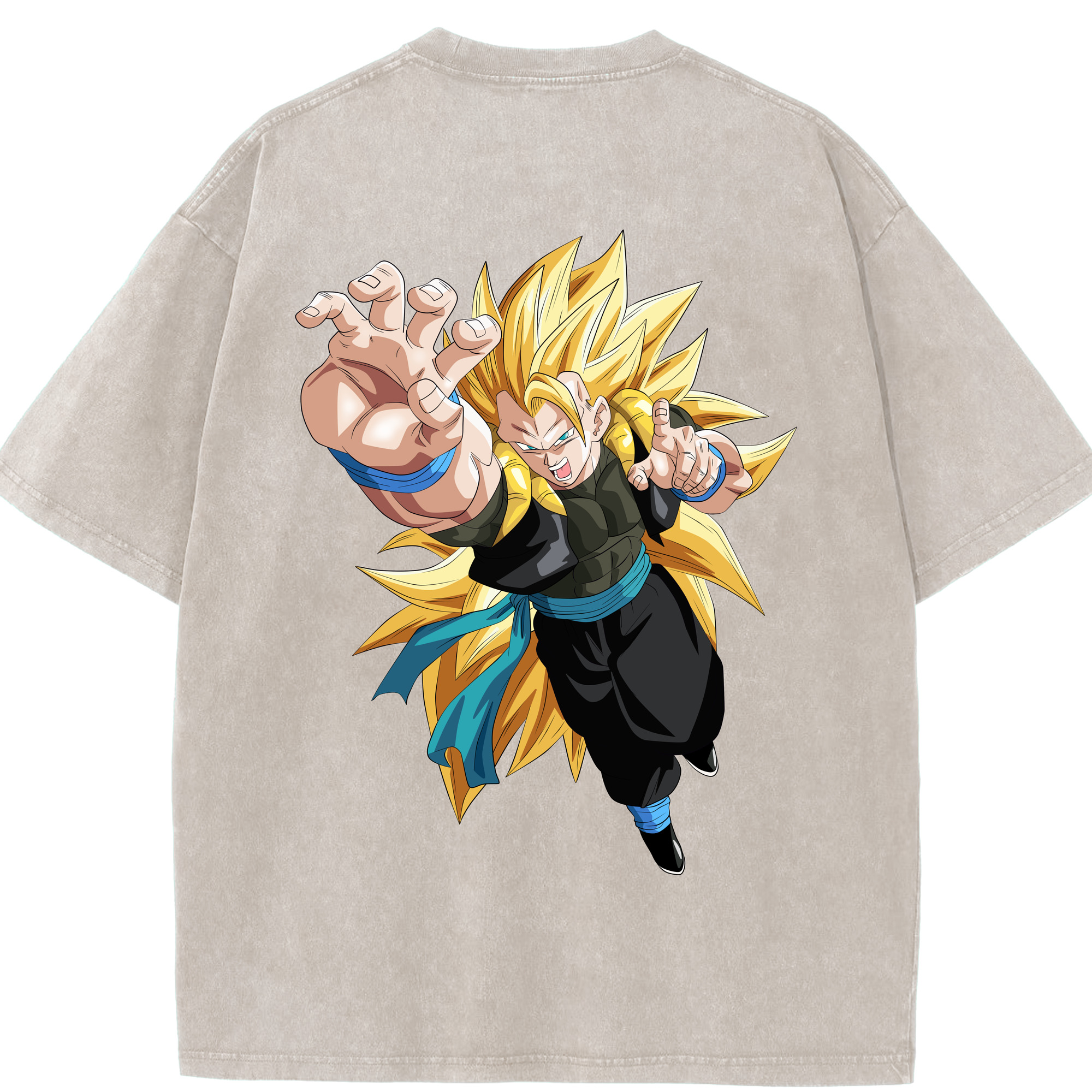 （画像用） ドラゴンボール ベジータ四世（Bejīta Yonsei）DRAGON BALL Vegeta IV 綿100% ヴィンテージ風 半袖Tシャツ（背面プリント）