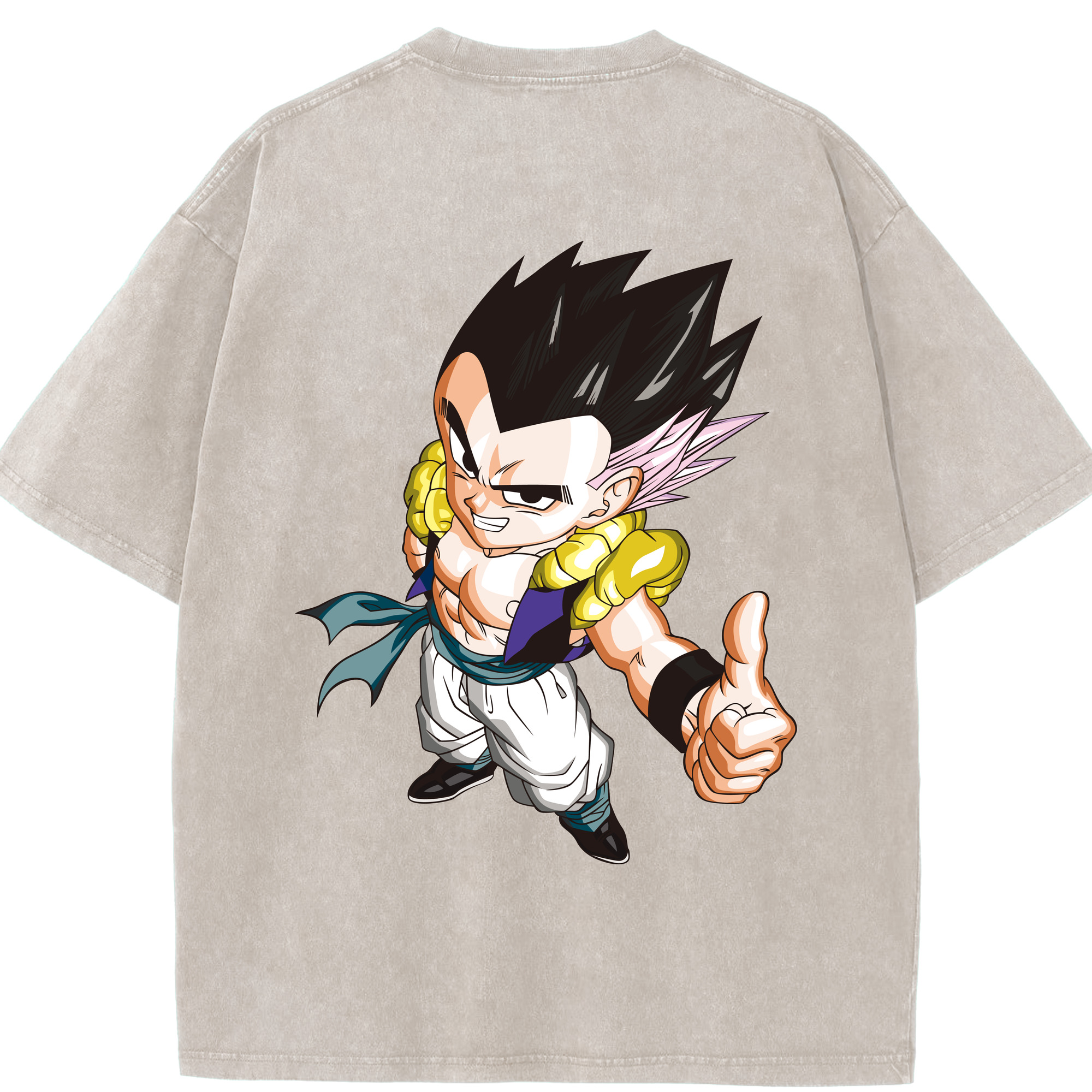 （画像用） ドラゴンボール ベジータ四世（Bejīta Yonsei）DRAGON BALL Vegeta IV 綿100% ヴィンテージ風 半袖Tシャツ（背面プリント）