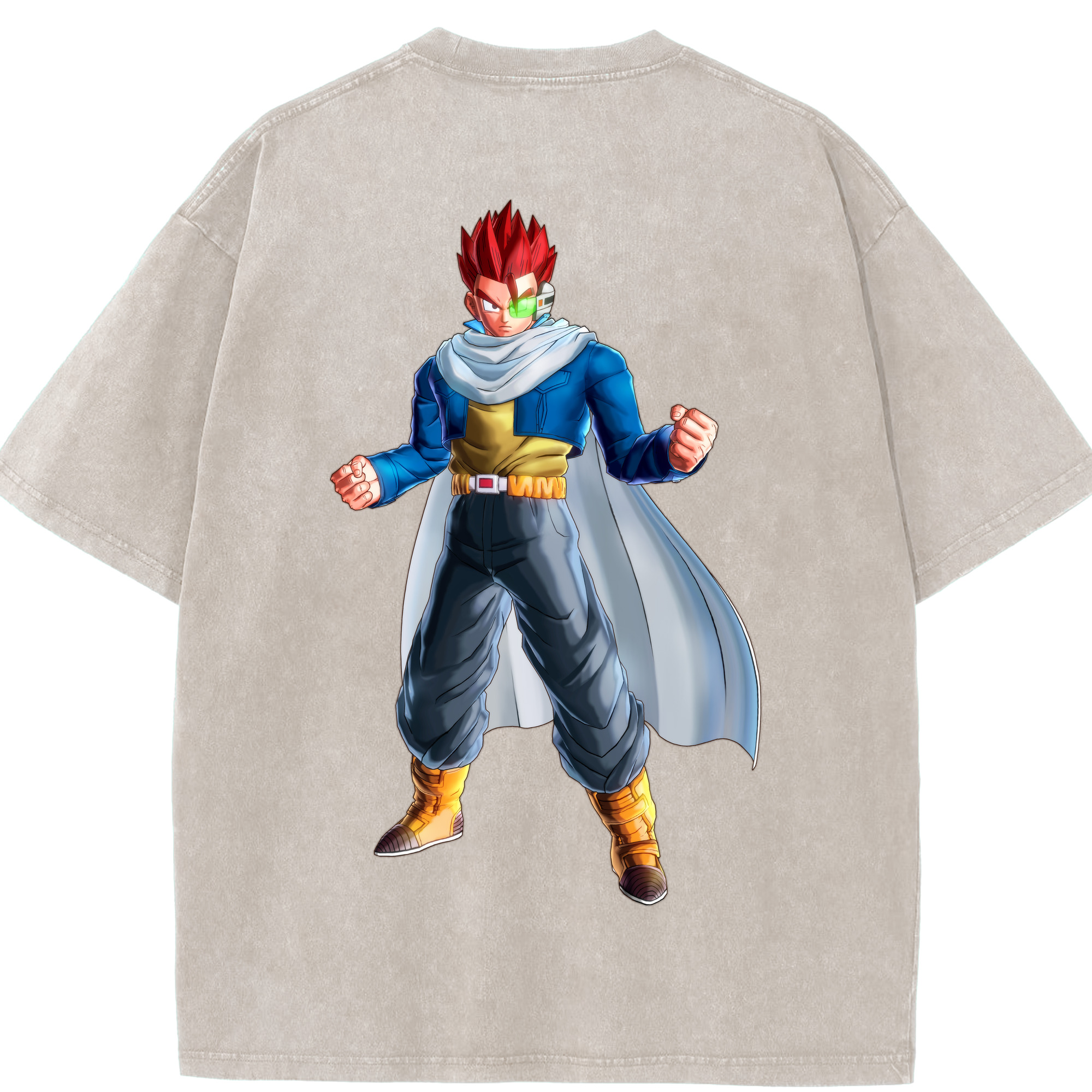 （画像用） ドラゴンボール 孫 悟飯（そんごはん）DRAGON BALL Son Gohan 綿100% ヴィンテージ風 半袖Tシャツ（背面プリント）