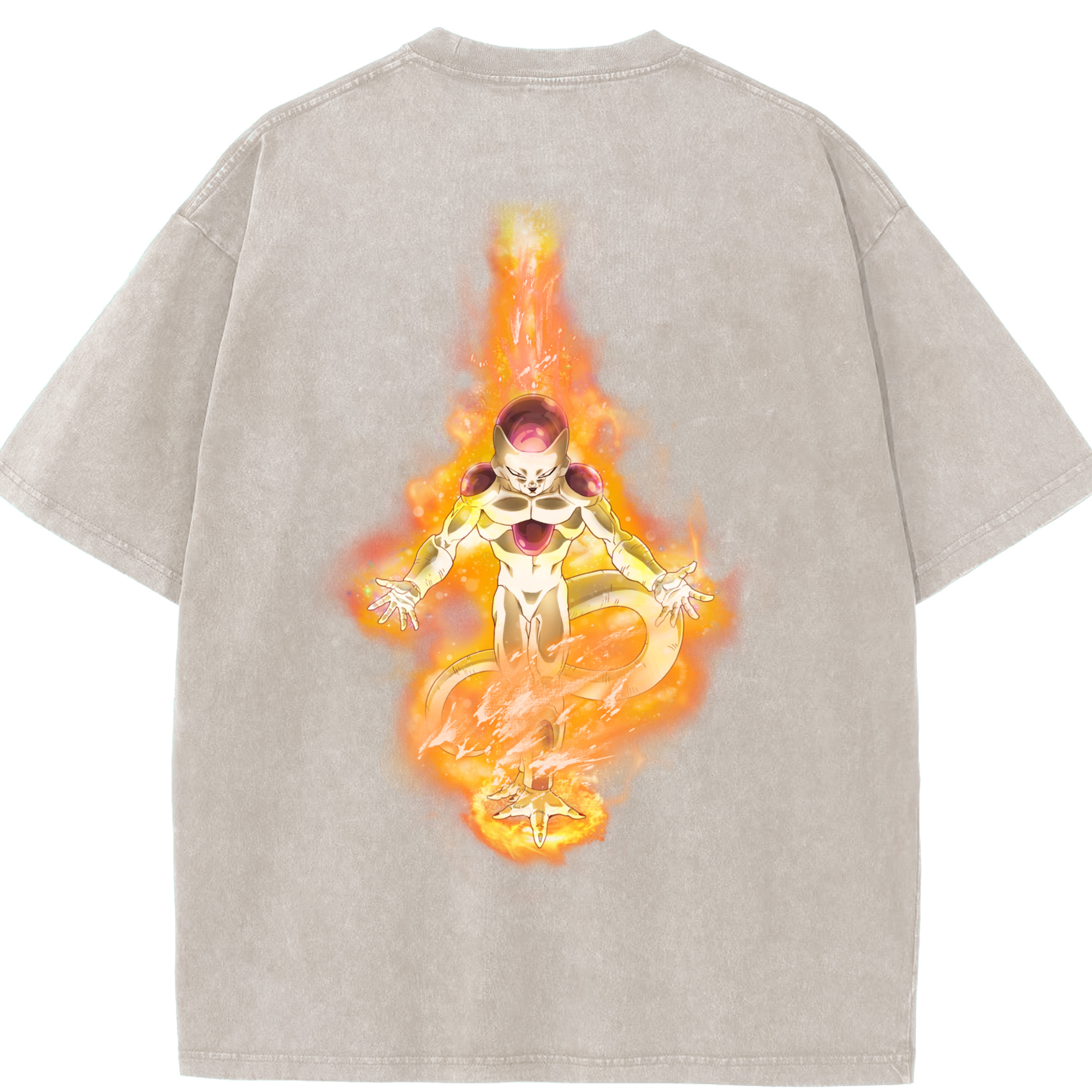 （画像用） ドラゴンボール フリーザ DRAGON BALL Frieza 綿100% ヴィンテージ風 半袖Tシャツ（背面プリント）