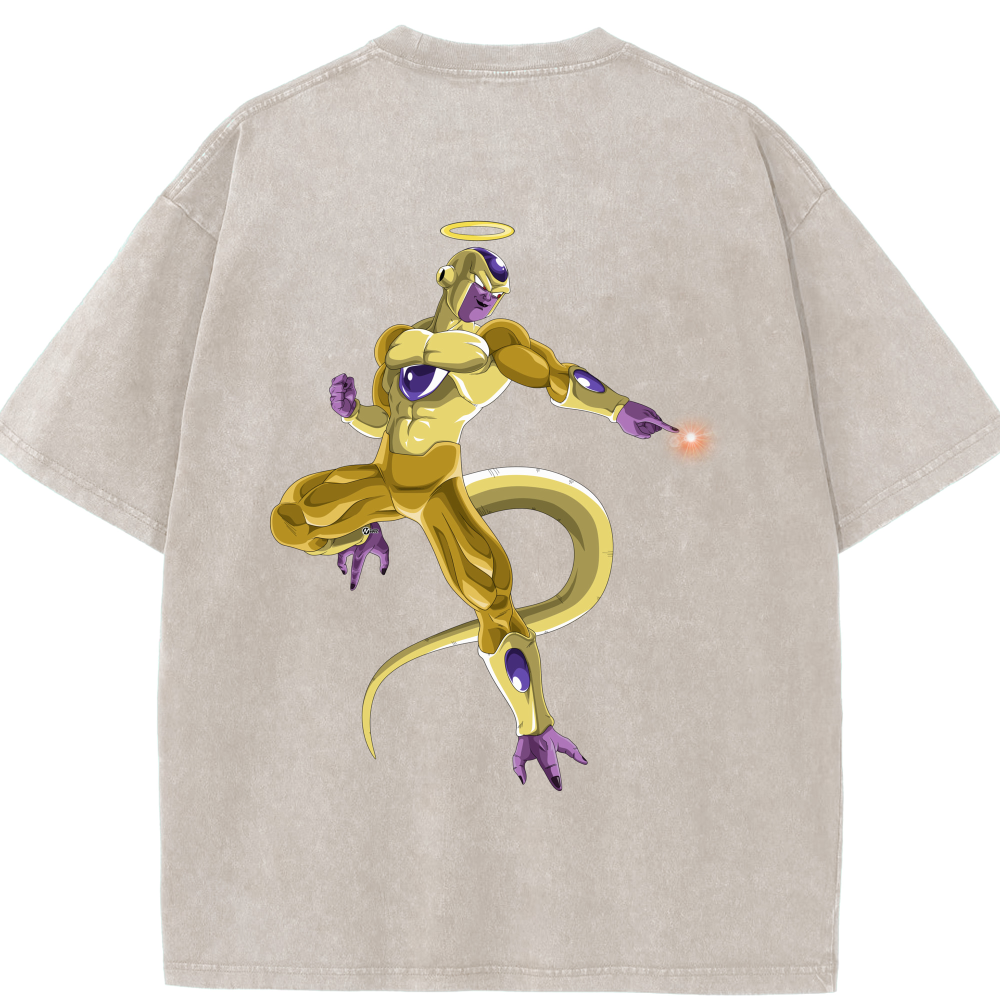 （画像用） ドラゴンボール フリーザ DRAGON BALL Frieza 綿100% ヴィンテージ風 半袖Tシャツ（背面プリント）