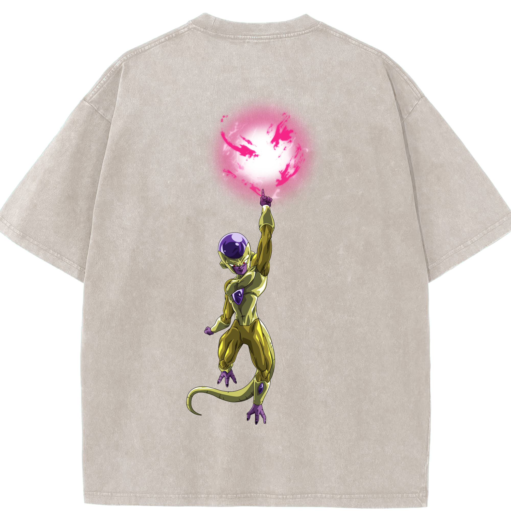 （画像用） ドラゴンボール フリーザ DRAGON BALL Frieza 綿100% ヴィンテージ風 半袖Tシャツ（背面プリント）