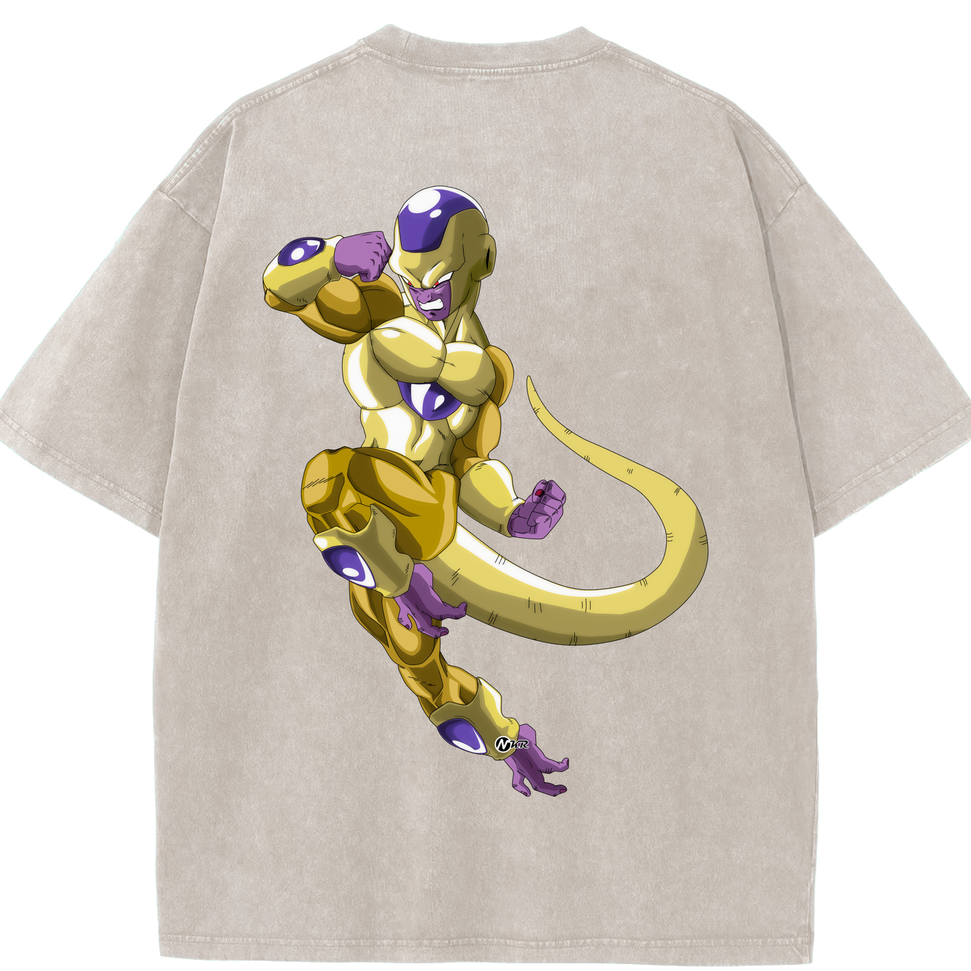 （画像用） ドラゴンボール フリーザ DRAGON BALL Frieza 綿100% ヴィンテージ風 半袖Tシャツ（背面プリント）