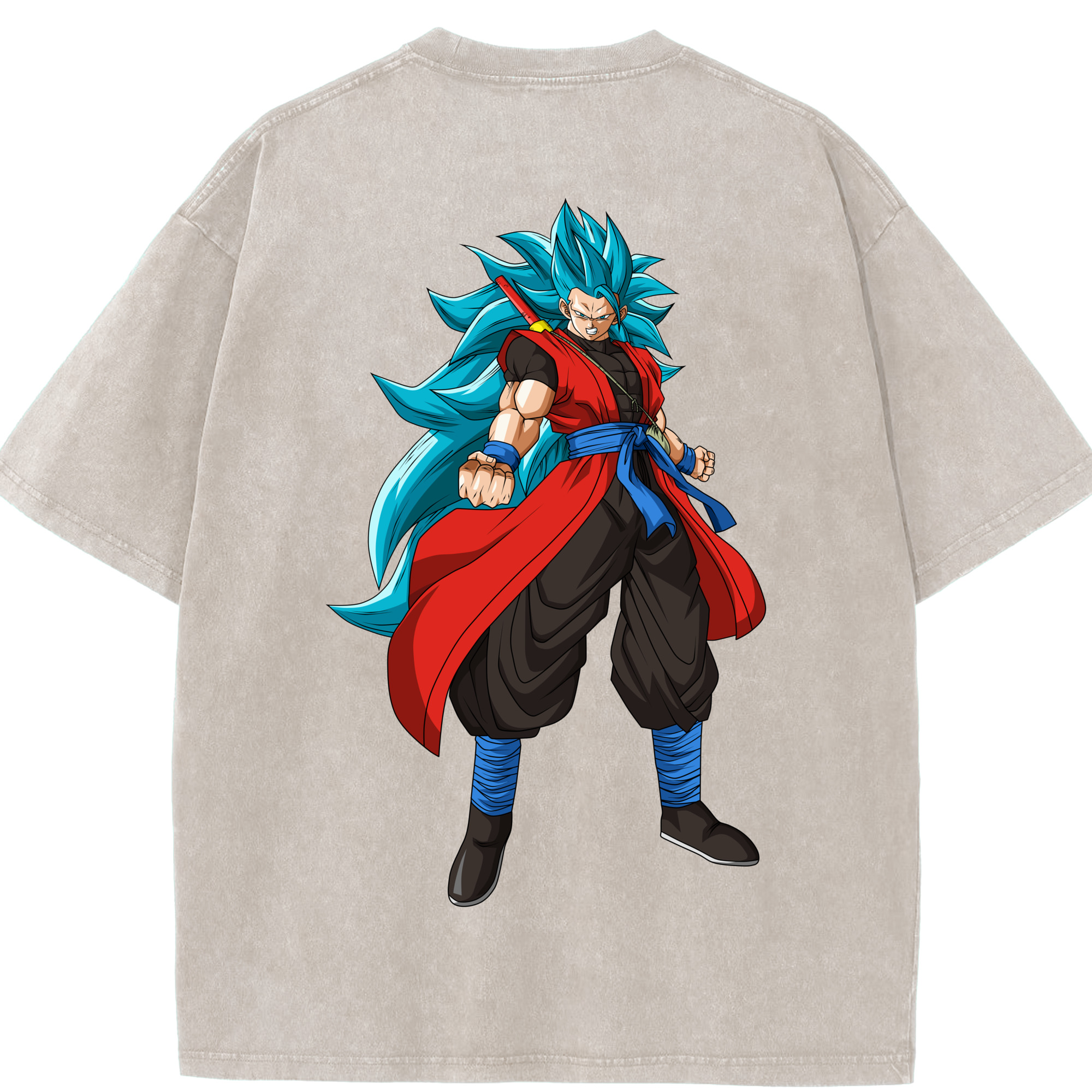 （画像用） ドラゴンボール ベジット DRAGON BALL Vegetto 綿100% ヴィンテージ風 半袖Tシャツ（背面プリント）
