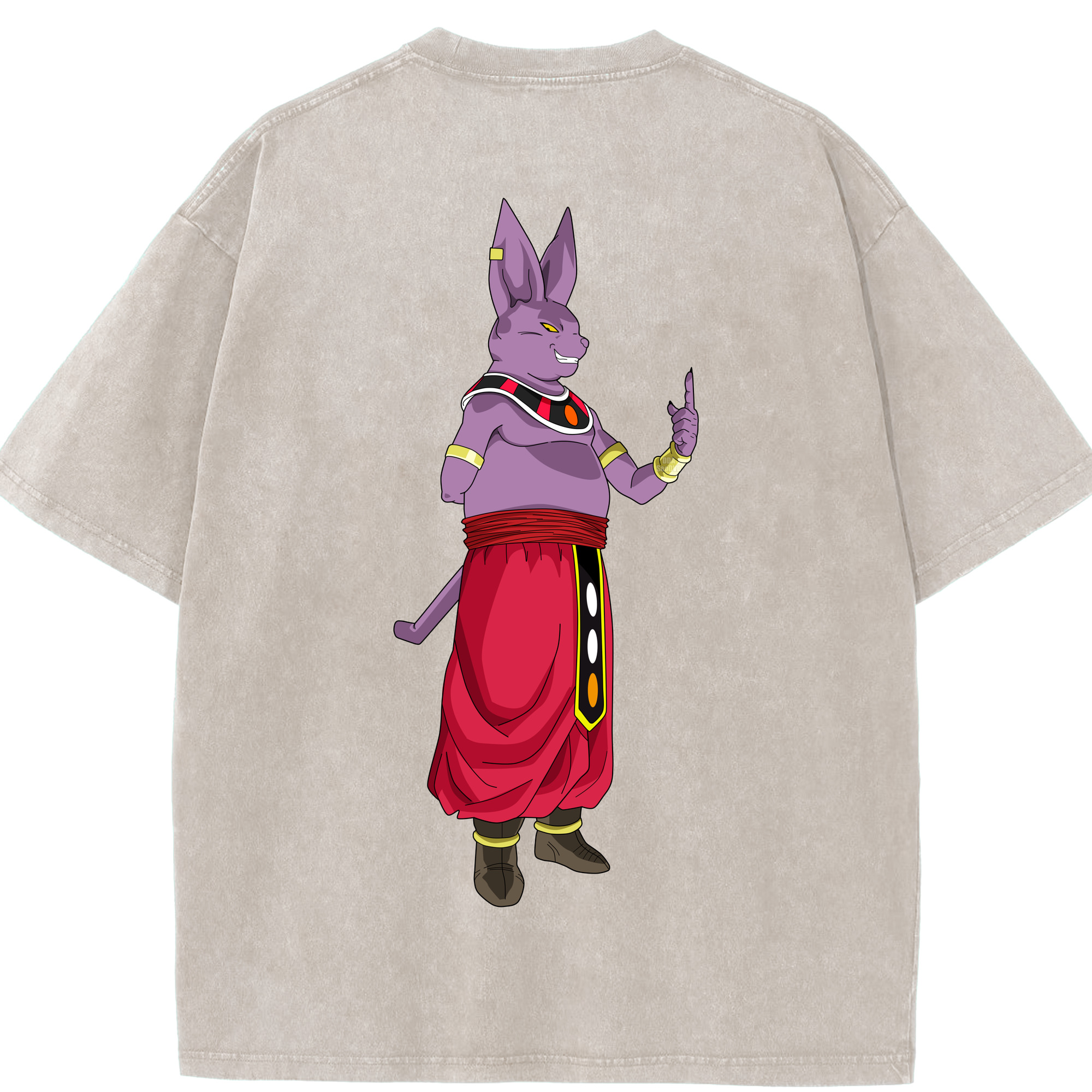 （画像用） ドラゴンボール シャンパ DRAGON BALL Champa 綿100% ヴィンテージ風 半袖Tシャツ（背面プリント）