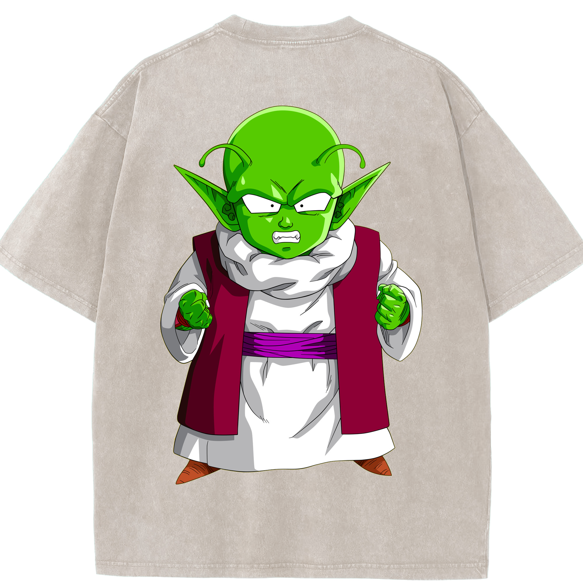 （画像用） ドラゴンボール ピッコロ DRAGON BALL Piccolo 綿100% ヴィンテージ風 半袖Tシャツ（背面プリント）