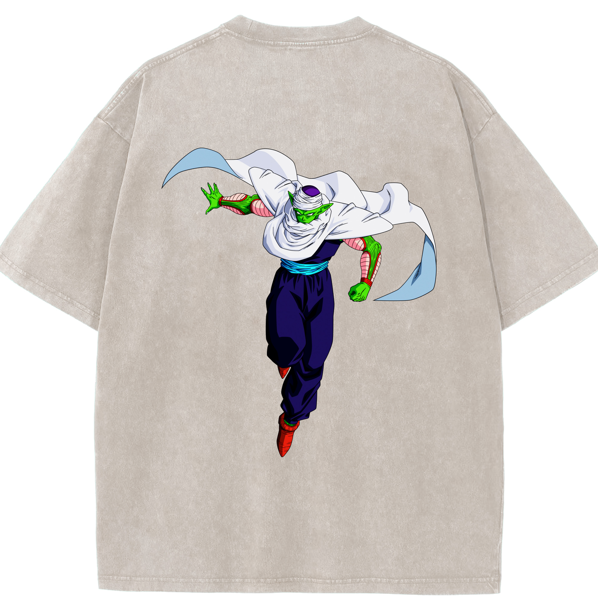 （画像用） ドラゴンボール ピッコロ DRAGON BALL Piccolo 綿100% ヴィンテージ風 半袖Tシャツ（背面プリント）