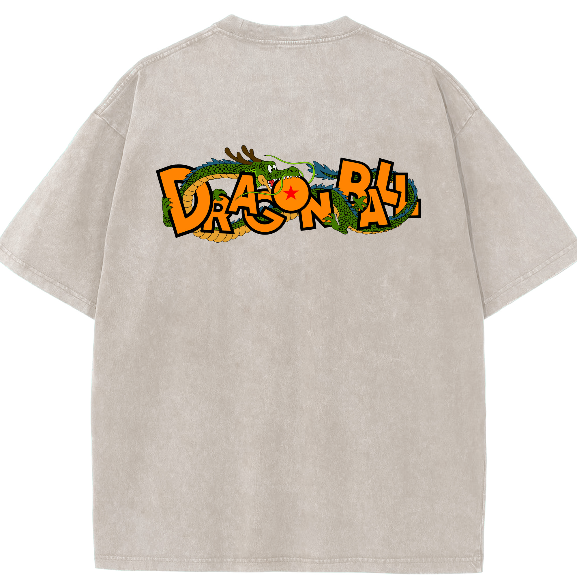 （画像用） ドラゴンボール DRAGON BALL 綿100% ヴィンテージ風 半袖Tシャツ（背面プリント）