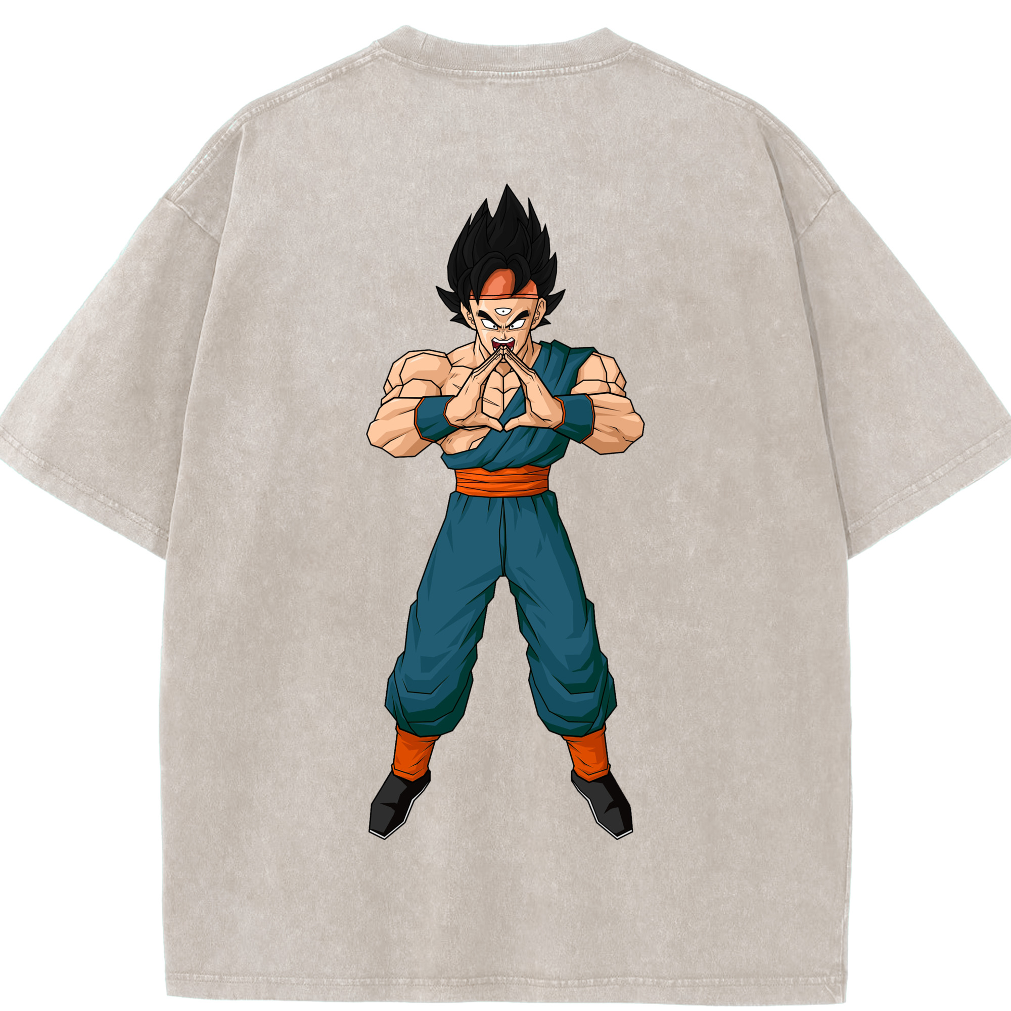 （画像用） ドラゴンボール DRAGON BALL 綿100% ヴィンテージ風 半袖Tシャツ（背面プリント）