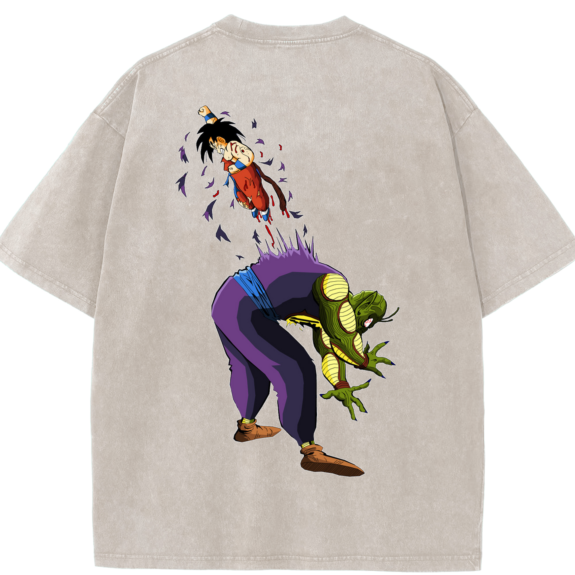 （画像用） ドラゴンボール DRAGON BALL 綿100% ヴィンテージ風 半袖Tシャツ（背面プリント）
