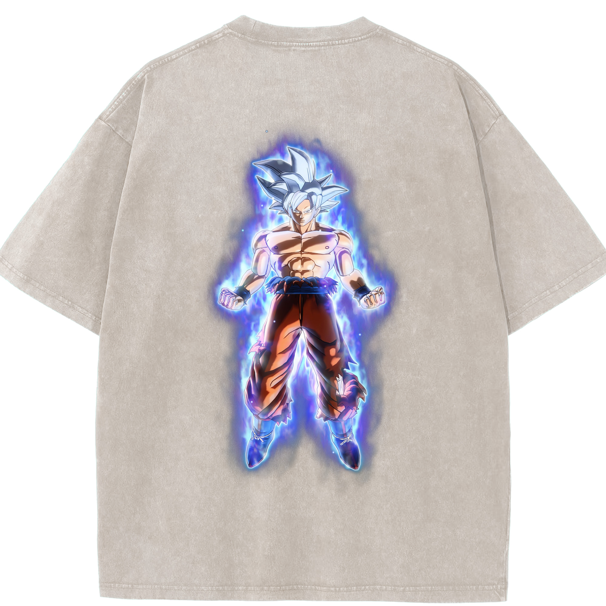 （画像用） ドラゴンボール 孫悟空（そん ごくう）Son Goku カカロット DRAGON BALL Kakarotto 綿100% ヴィンテージ風 半袖Tシャツ（背面プリント）