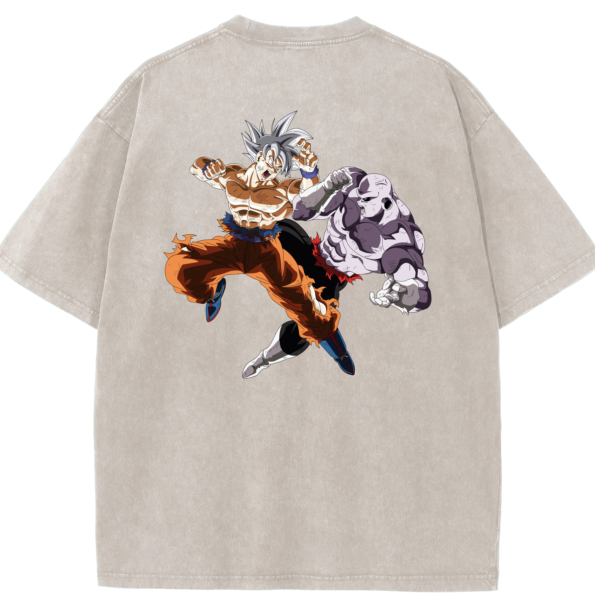 （画像用） ドラゴンボール 孫悟空（そん ごくう）Son Goku カカロット DRAGON BALL Kakarotto 綿100% ヴィンテージ風 半袖Tシャツ（背面プリント）