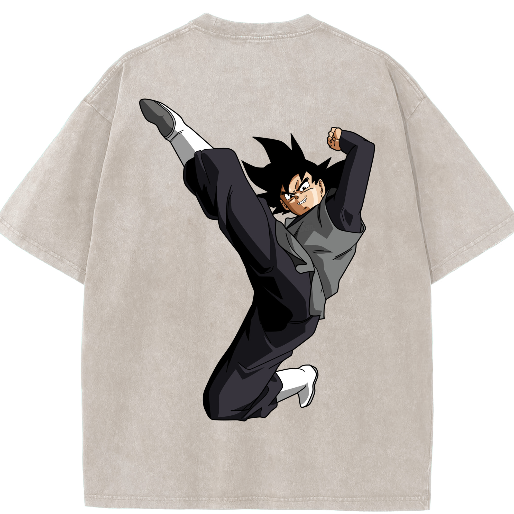 （画像用） ドラゴンボール ベジータ四世（Bejīta Yonsei）DRAGON BALL Vegeta IV 綿100% ヴィンテージ風 半袖Tシャツ（背面プリント）