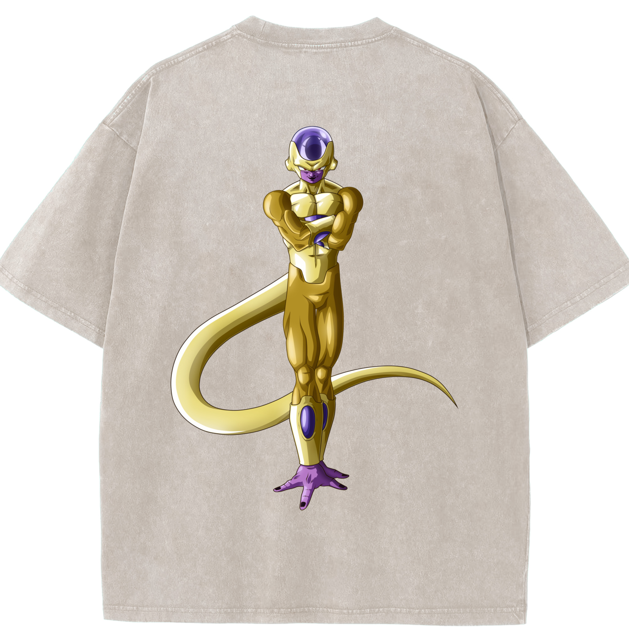 （画像用） ドラゴンボール フリーザ DRAGON BALL Frieza 綿100% ヴィンテージ風 半袖Tシャツ（背面プリント）