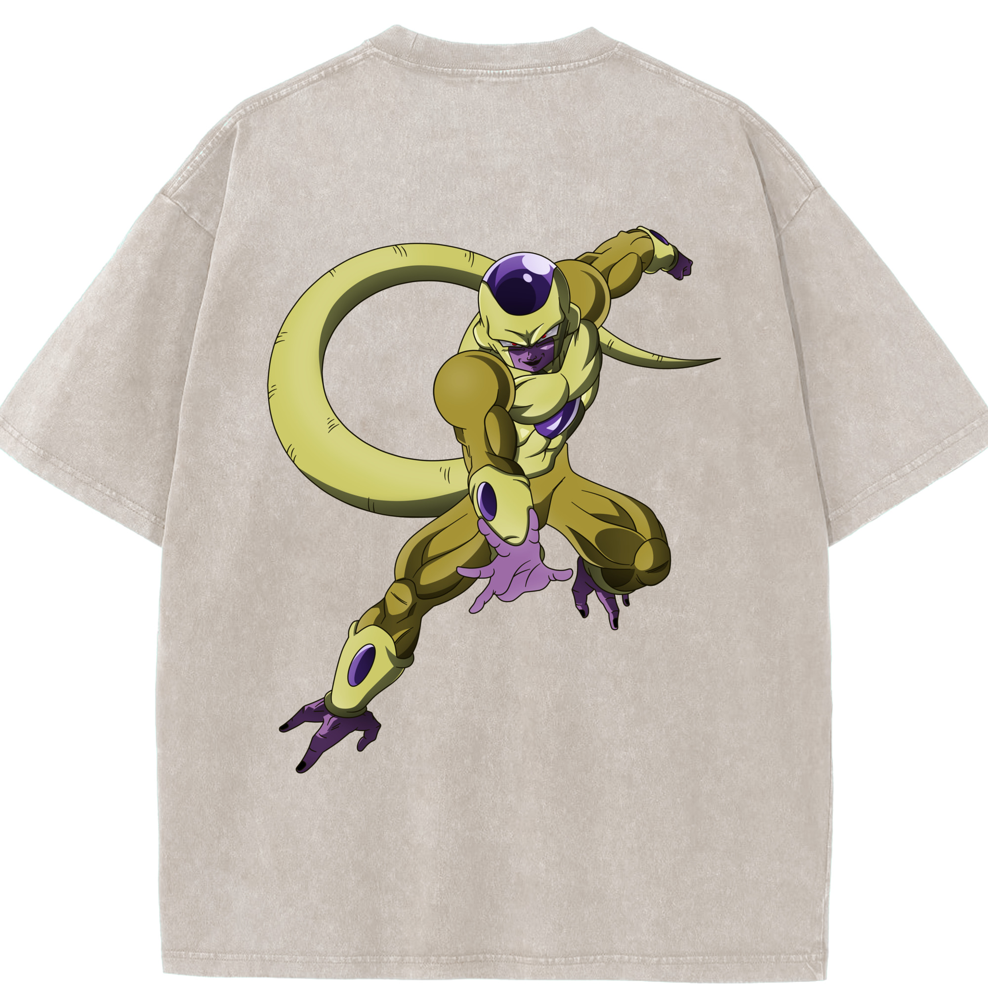 （画像用） ドラゴンボール フリーザ DRAGON BALL Frieza 綿100% ヴィンテージ風 半袖Tシャツ（背面プリント）