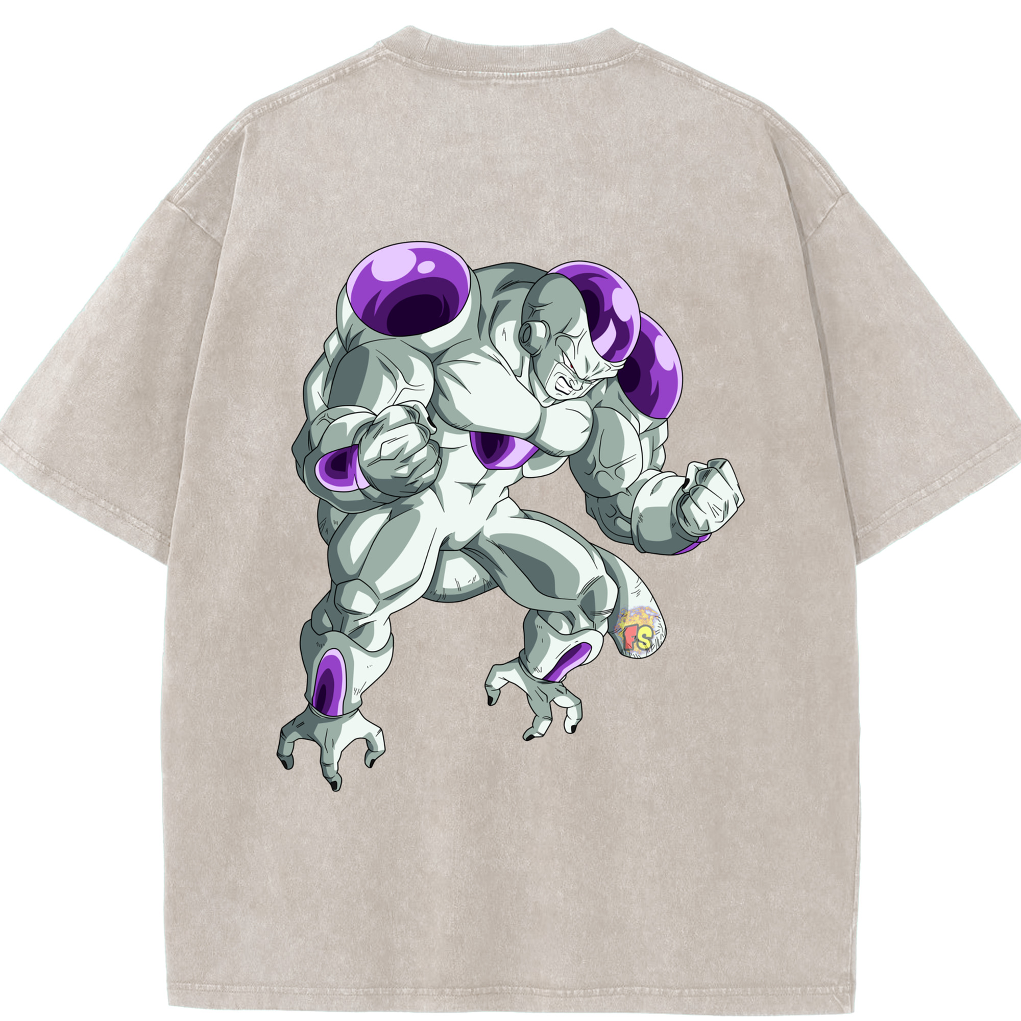 （画像用） ドラゴンボール フリーザ DRAGON BALL Frieza 綿100% ヴィンテージ風 半袖Tシャツ（背面プリント）