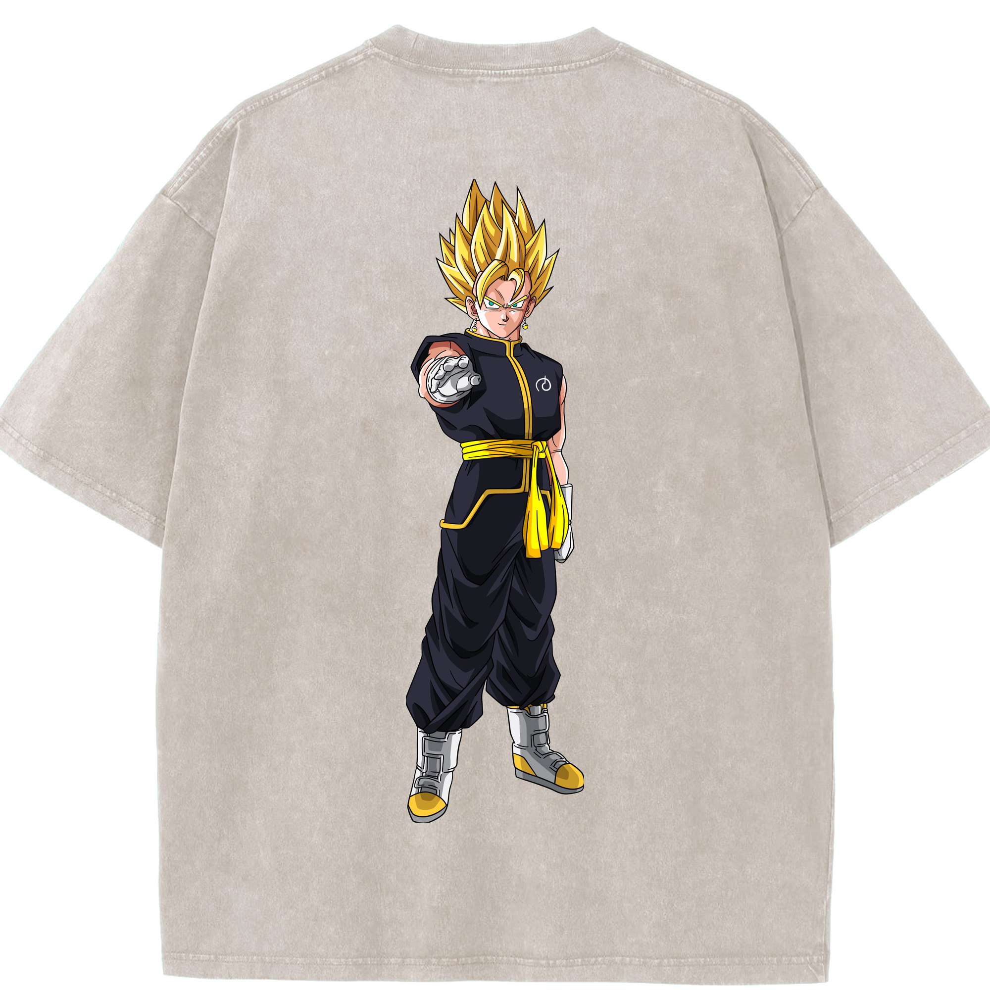 （画像用） ドラゴンボール ベジット DRAGON BALL Vegetto 綿100% ヴィンテージ風 半袖Tシャツ（背面プリント）
