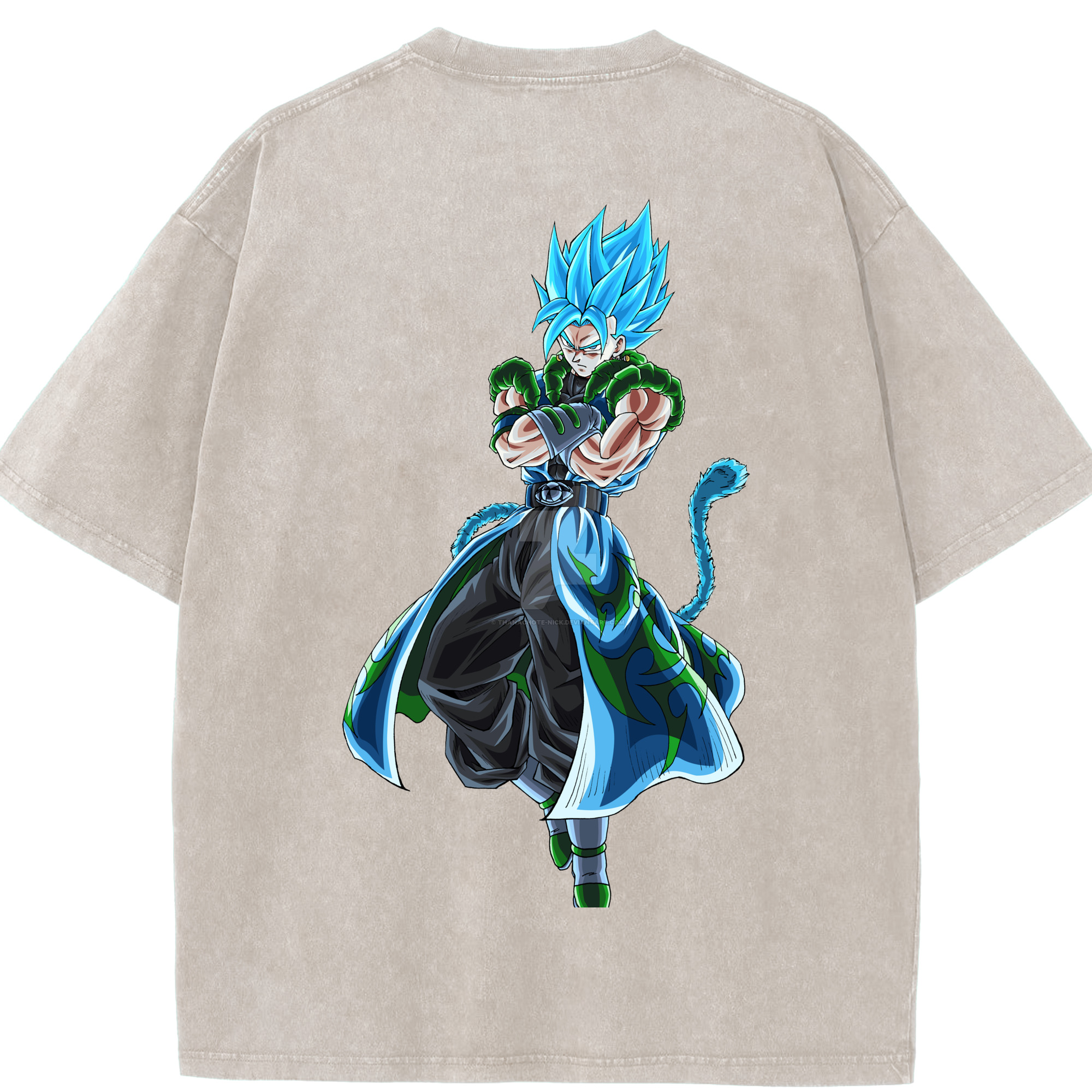 （画像用） ドラゴンボール ベジット DRAGON BALL Vegetto 綿100% ヴィンテージ風 半袖Tシャツ（背面プリント）