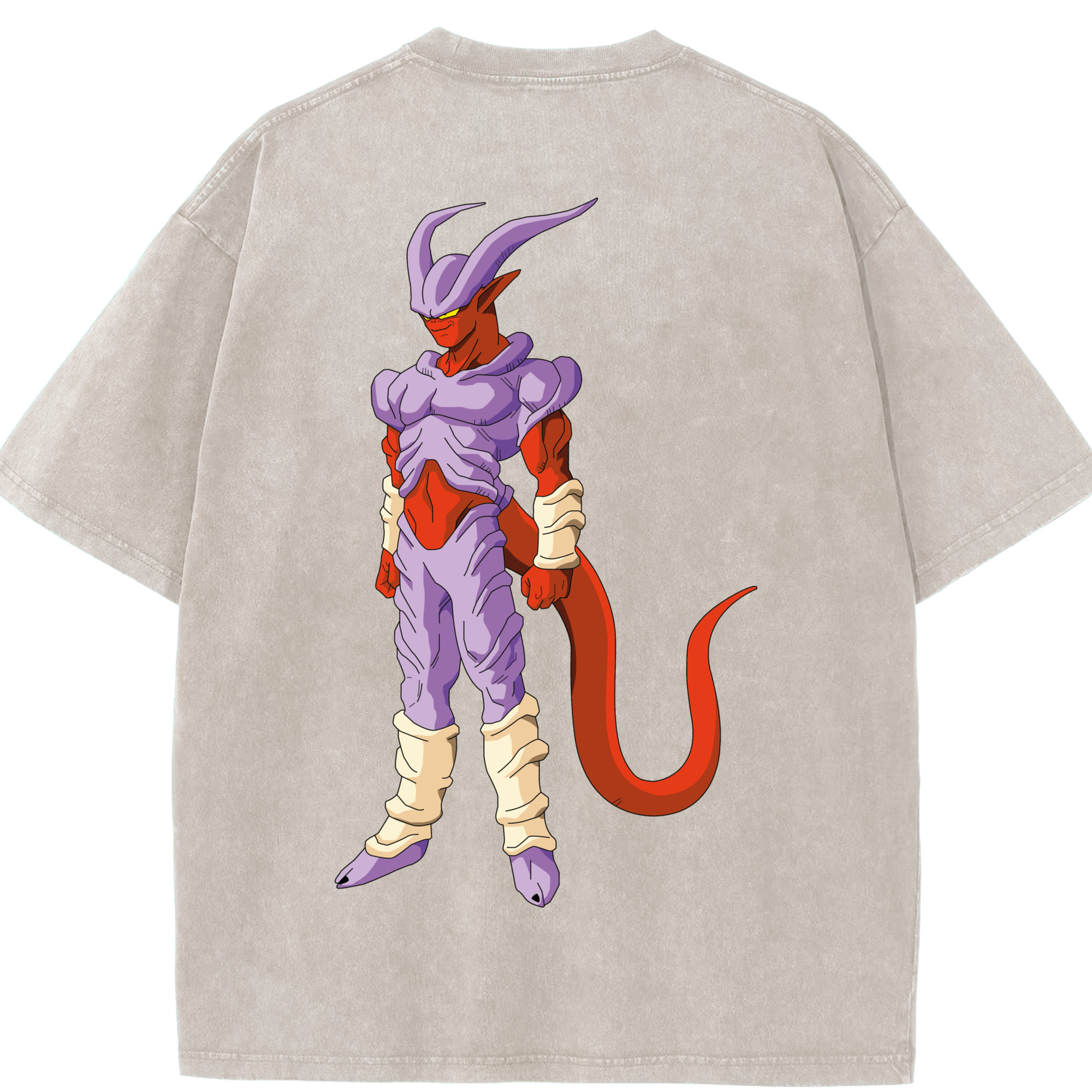 （画像用） ドラゴンボール ジャネンバ DRAGON BALL Janemba 綿100% ヴィンテージ風 半袖Tシャツ（背面プリント）