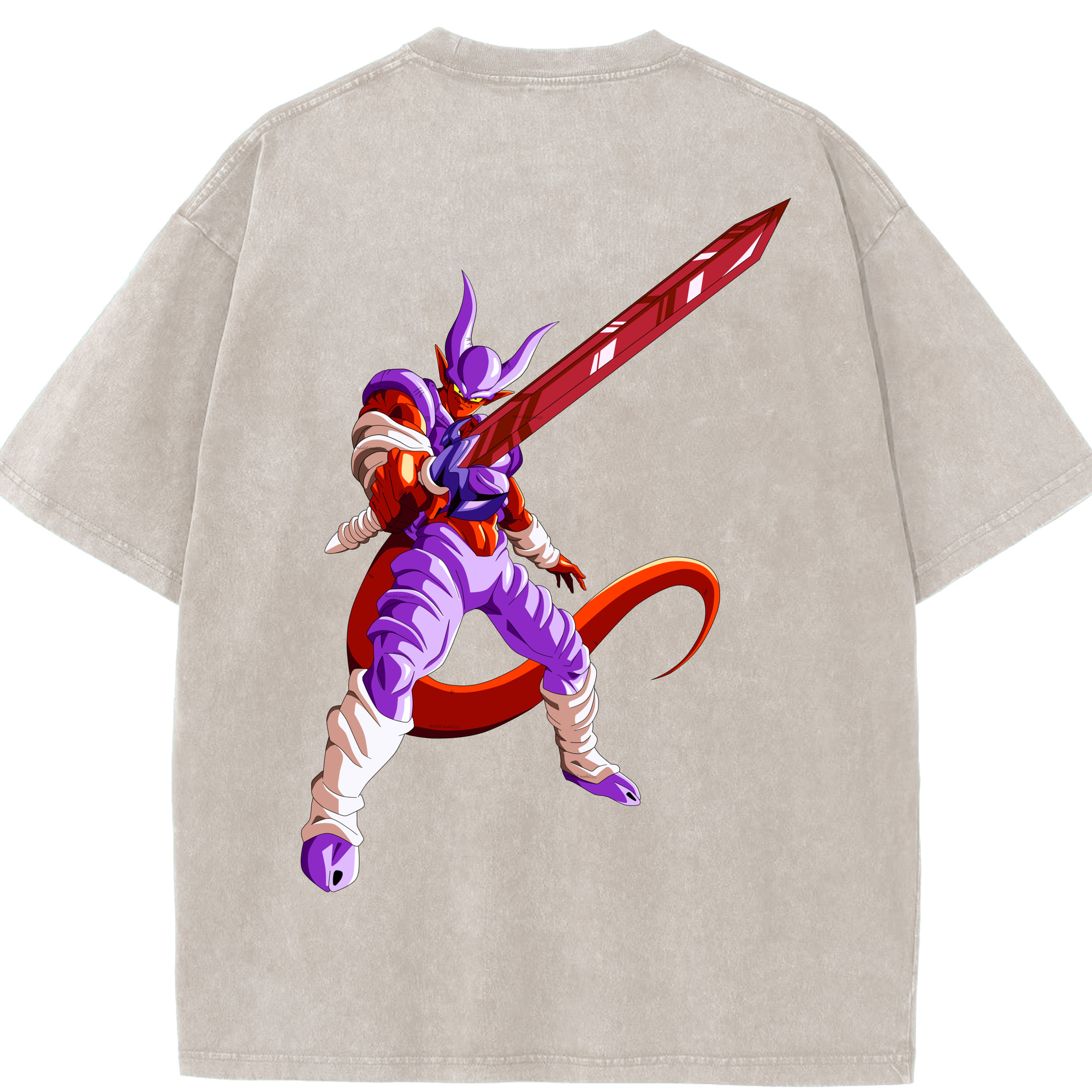 （画像用） ドラゴンボール ジャネンバ DRAGON BALL Janemba 綿100% ヴィンテージ風 半袖Tシャツ（背面プリント）