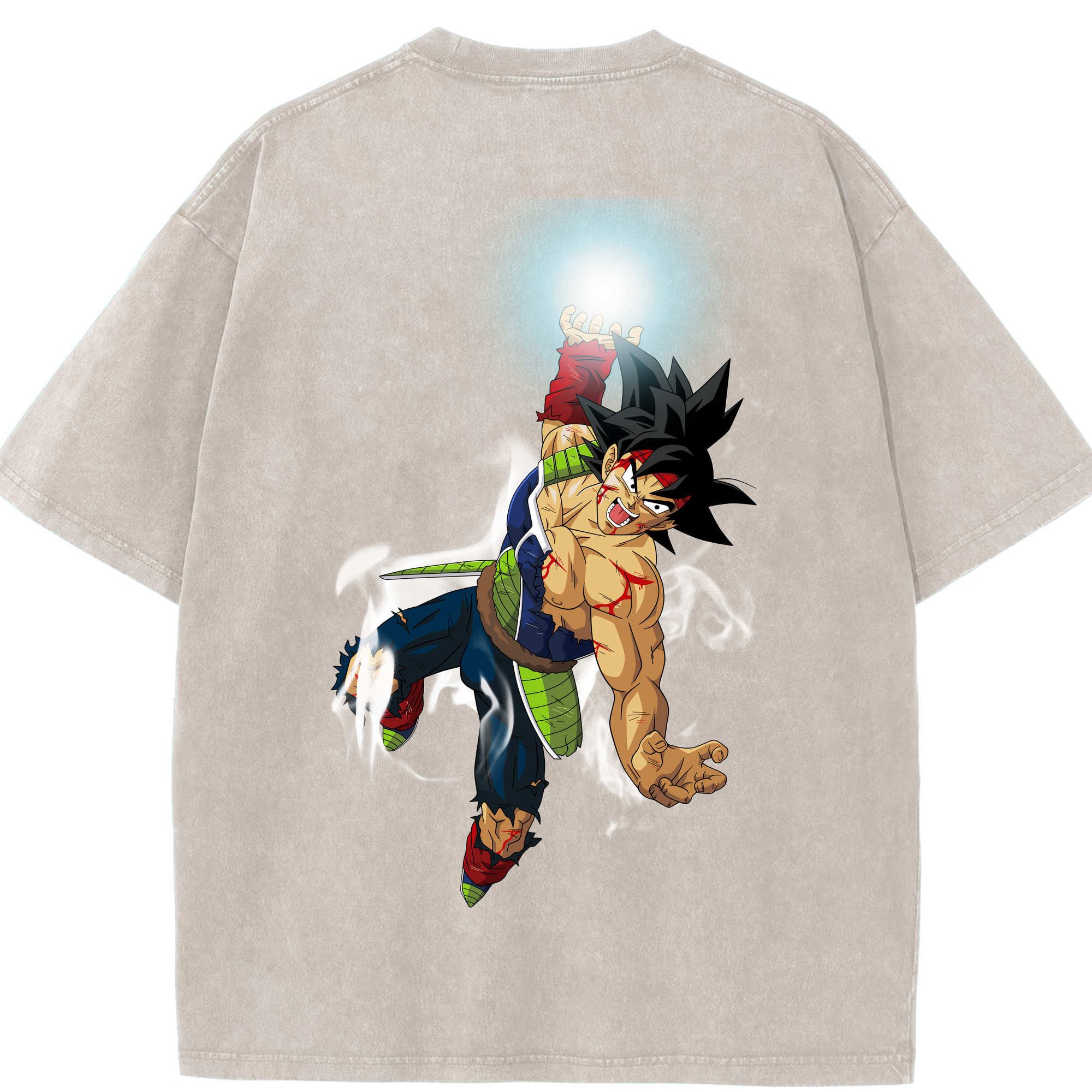 （画像用） ドラゴンボール バーダック DRAGON BALL Burdock 綿100% ヴィンテージ風 半袖Tシャツ（背面プリント）