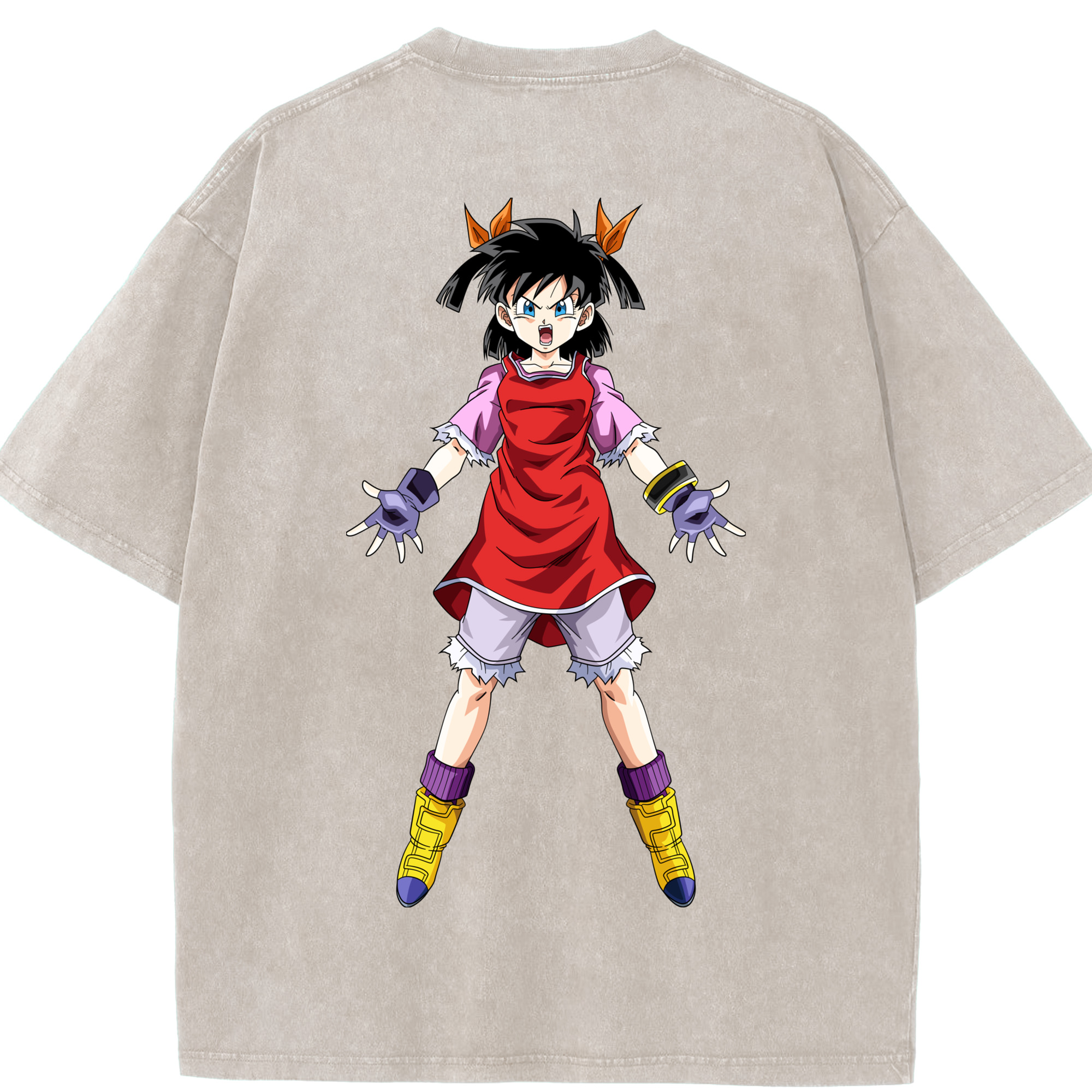 （画像用） ドラゴンボール パン DRAGON BALL Pan 綿100% ヴィンテージ風 半袖Tシャツ（背面プリント）