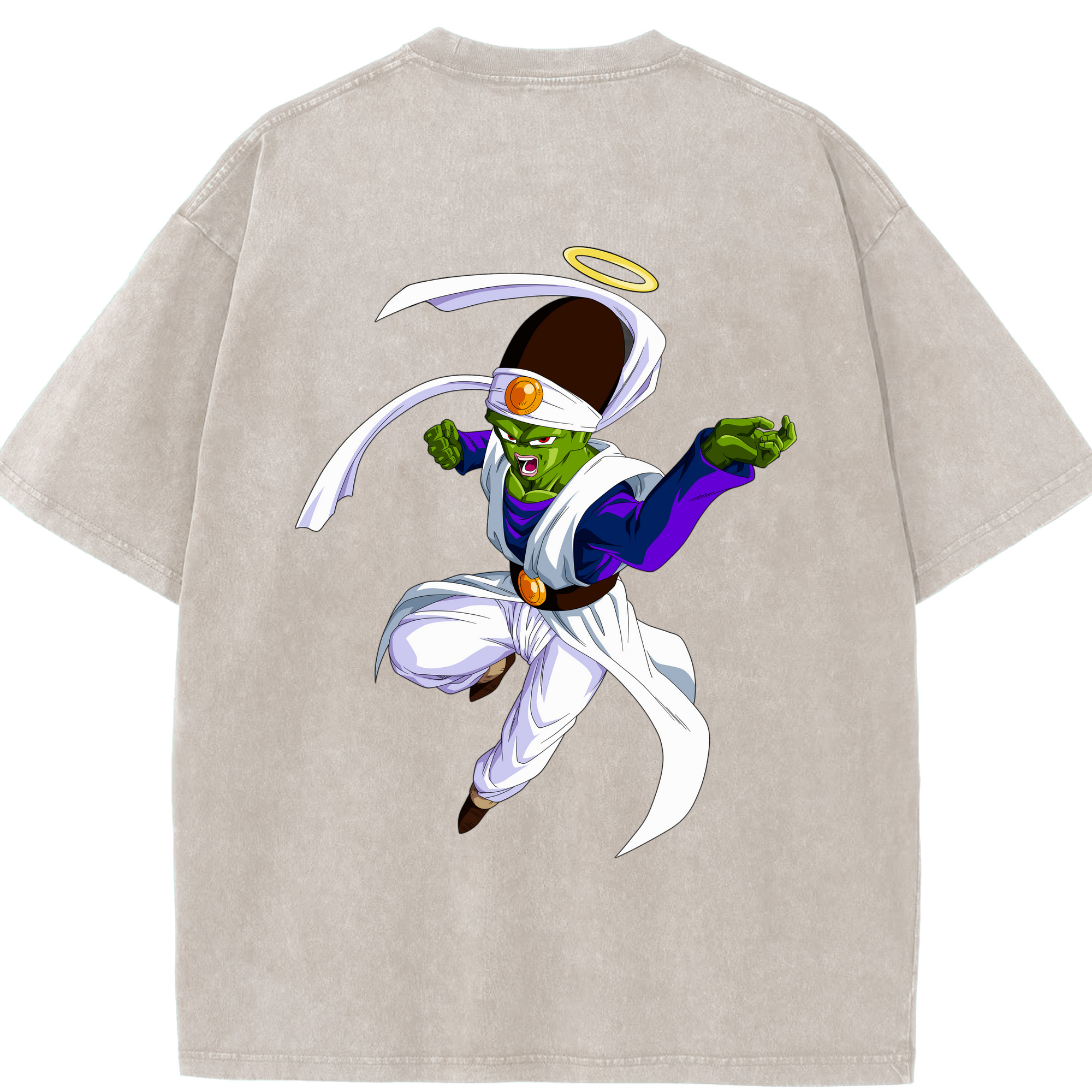 （画像用） ドラゴンボール パイクーハン DRAGON BALL Pikkon 綿100% ヴィンテージ風 半袖Tシャツ（背面プリント）