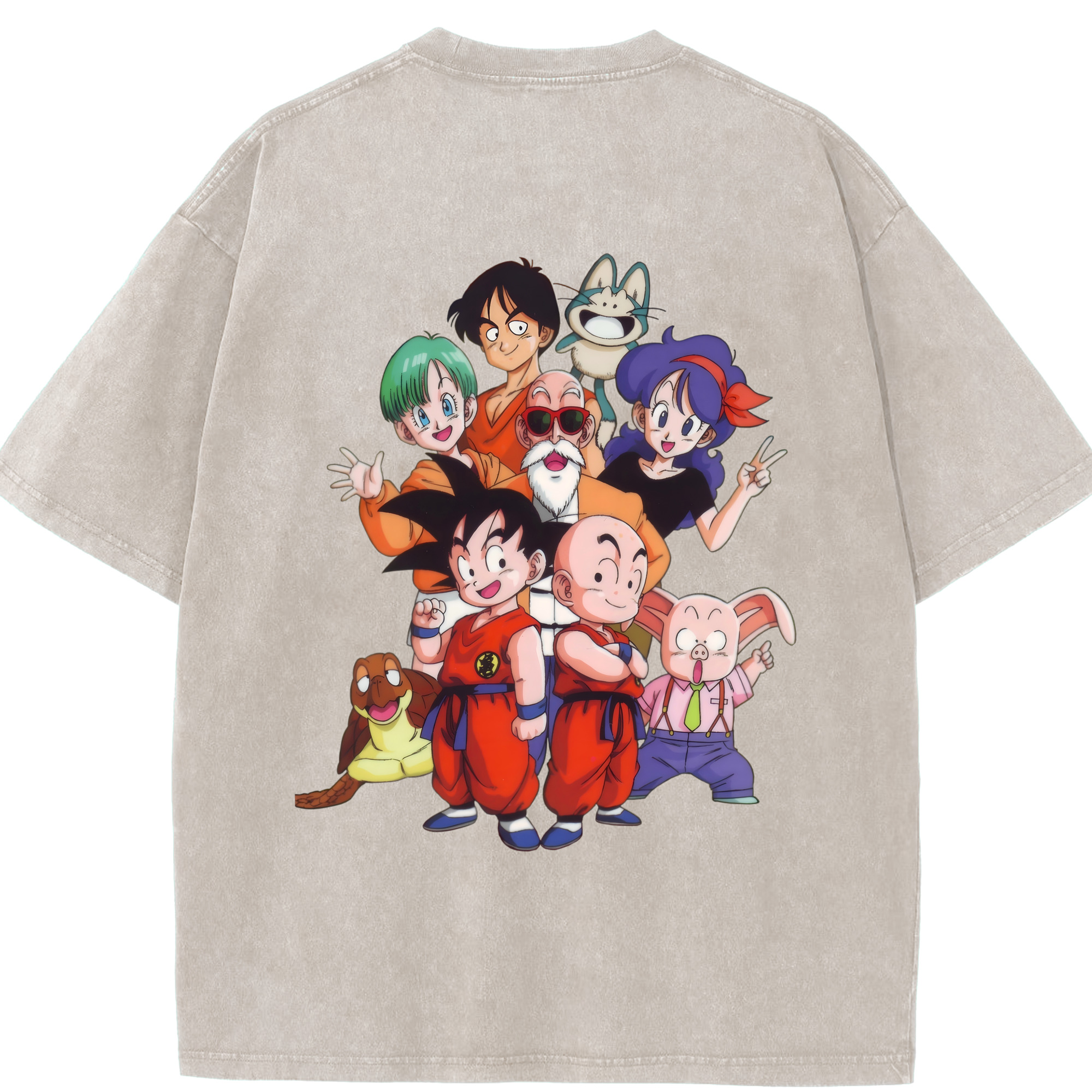 （画像用） ドラゴンボール DRAGON BALL 綿100% ヴィンテージ風 半袖Tシャツ（背面プリント）