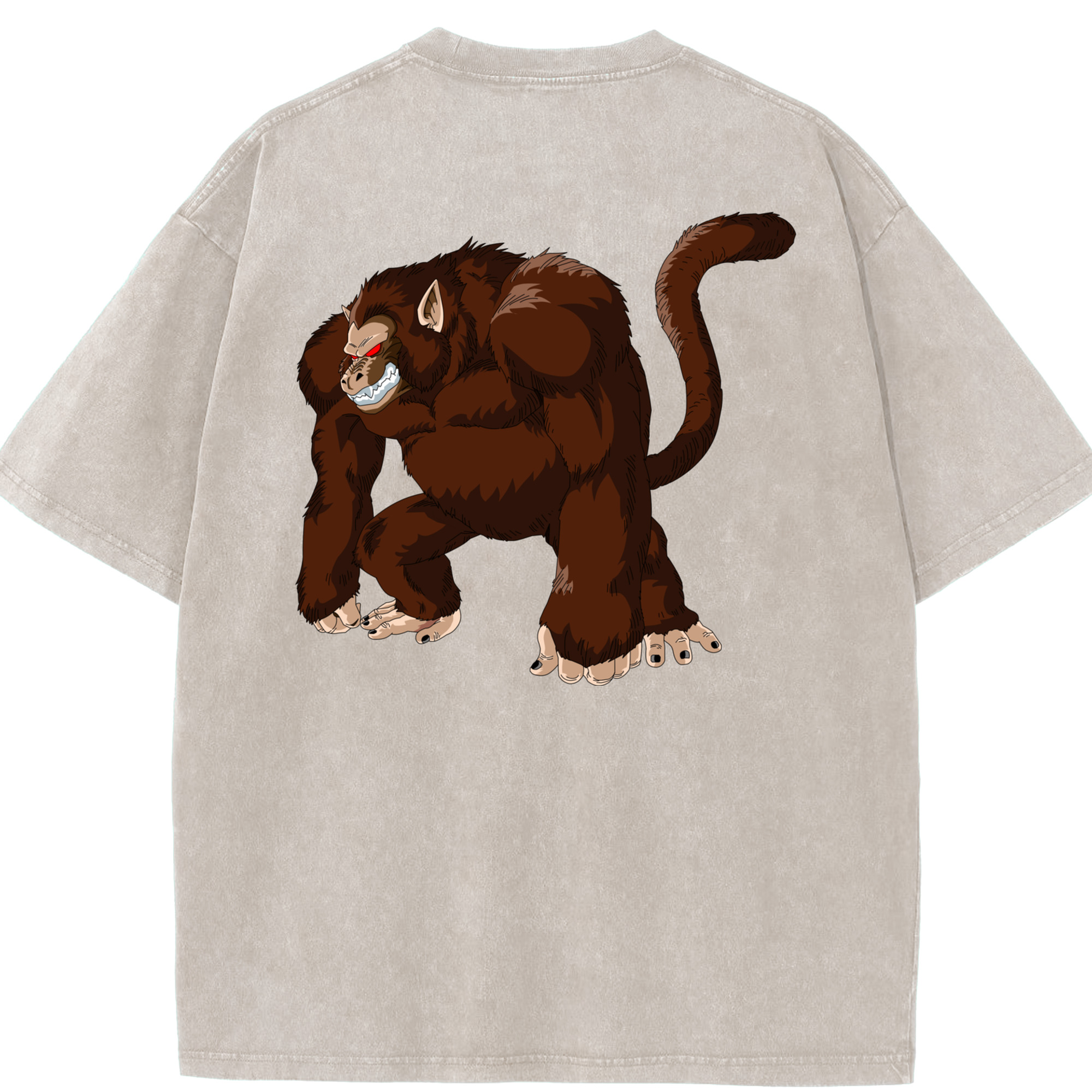 （画像用） ドラゴンボール DRAGON BALL 綿100% ヴィンテージ風 半袖Tシャツ（背面プリント）