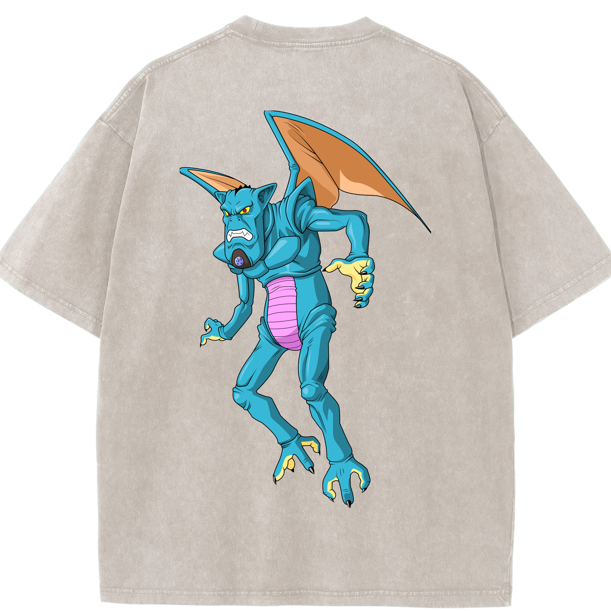 （画像用） ドラゴンボール DRAGON BALL 綿100% ヴィンテージ風 半袖Tシャツ（背面プリント）